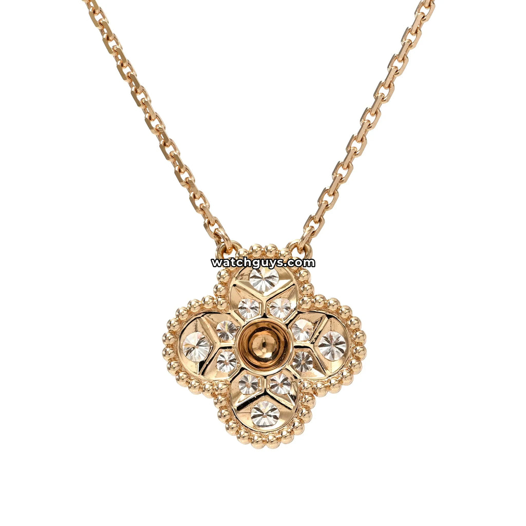 Van Cleef & Arpels Vintage Alhambra Pendant Diamond Motif