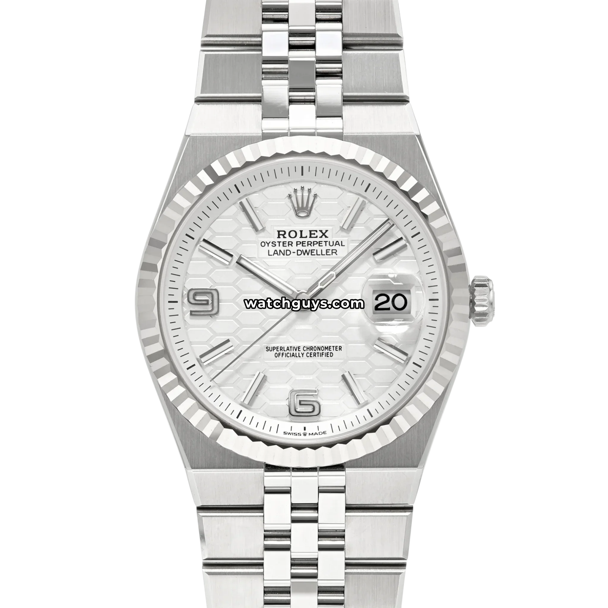 Rolex Land-Dweller 127334 White Honeycomb Motif