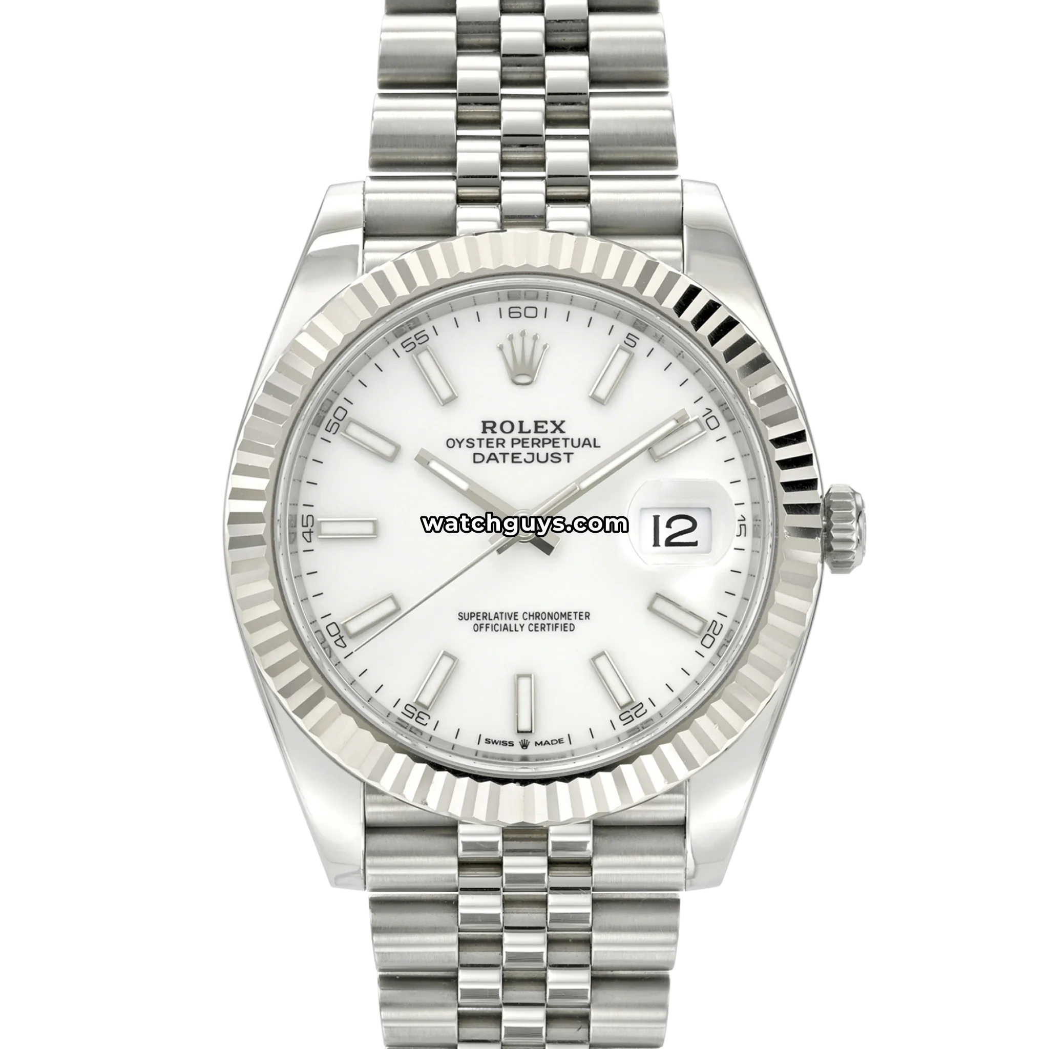 Rolex Datejust 126334 White Index Jubilee