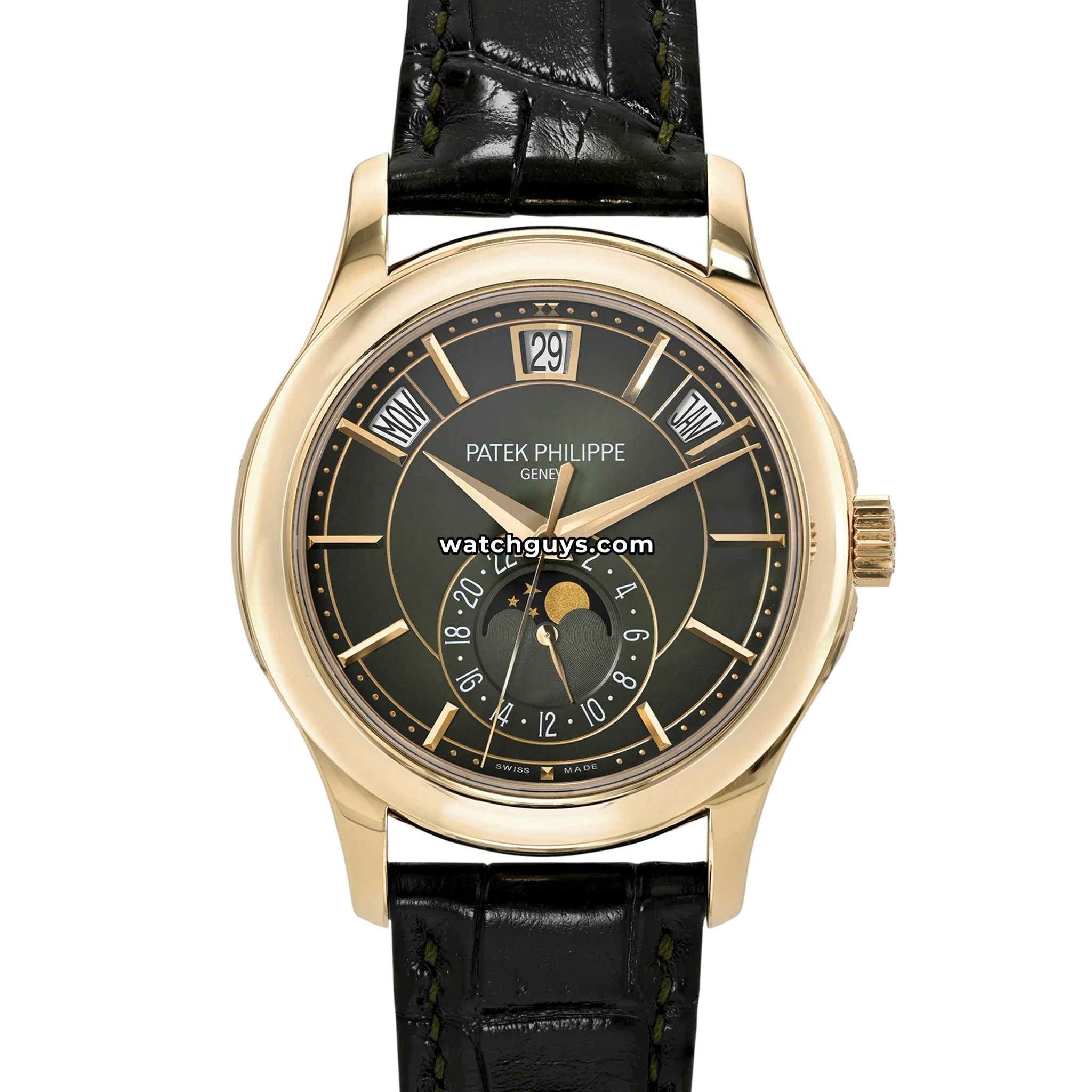 Patek Philippe Annual Calendar 5205R-011 Olive Green Sunburst
