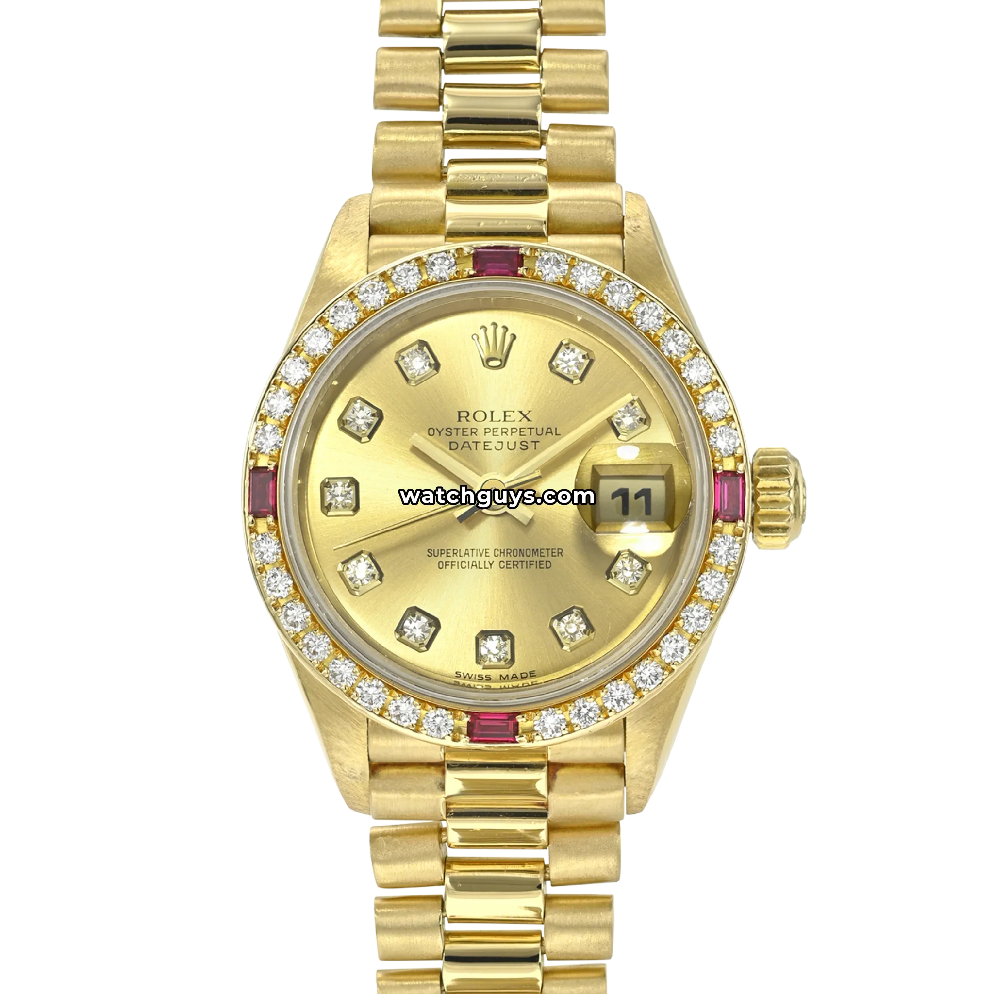 Rolex Datejust 69068 Champagne Diamond Ruby
