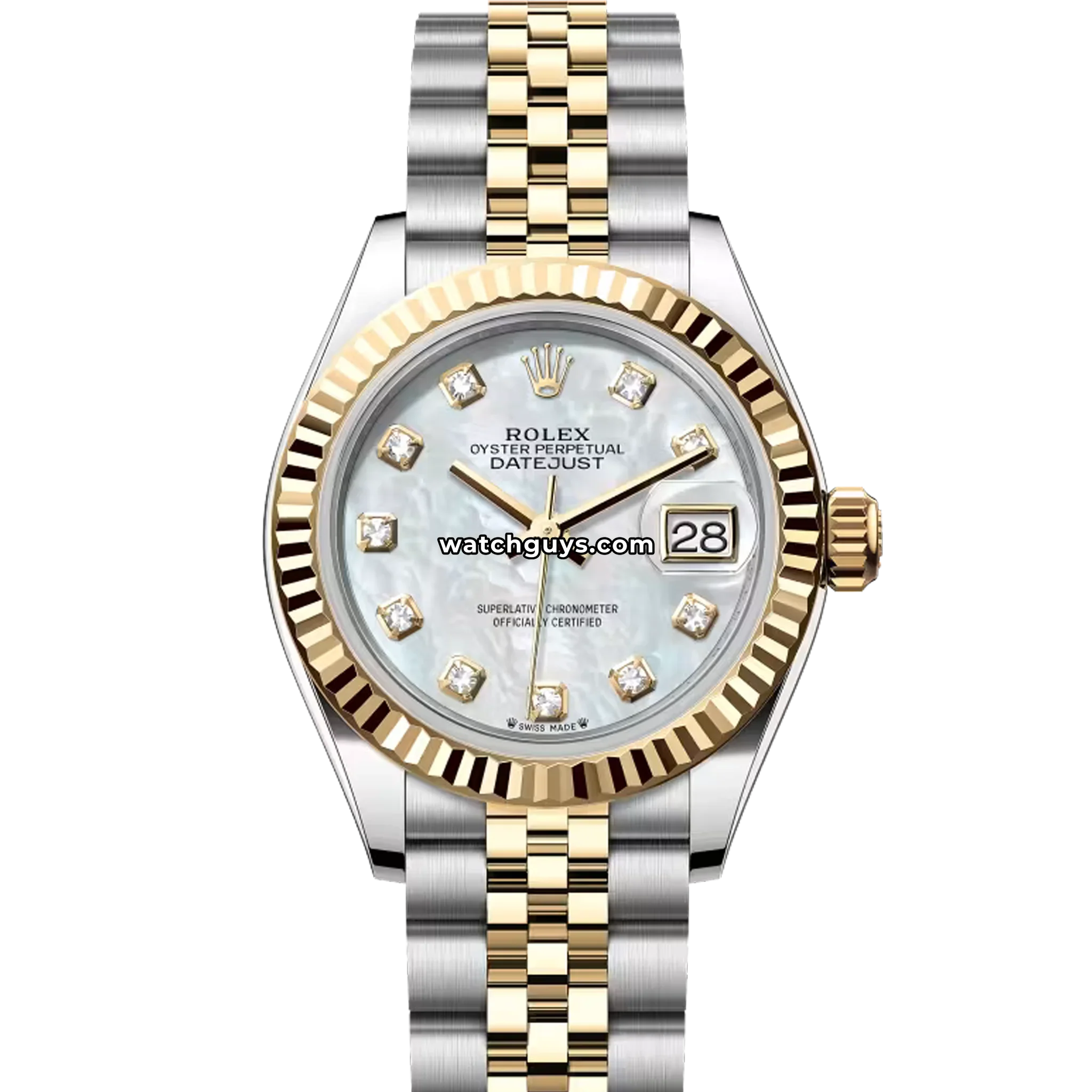 Rolex Datejust 279173 Mother of Pearl Diamond Two Tone Jubilee