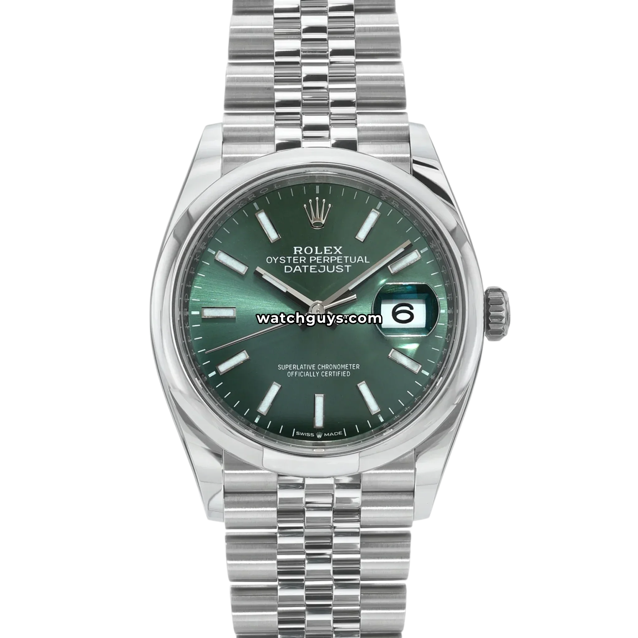 Rolex Datejust 126200 Mint Green Jubilee