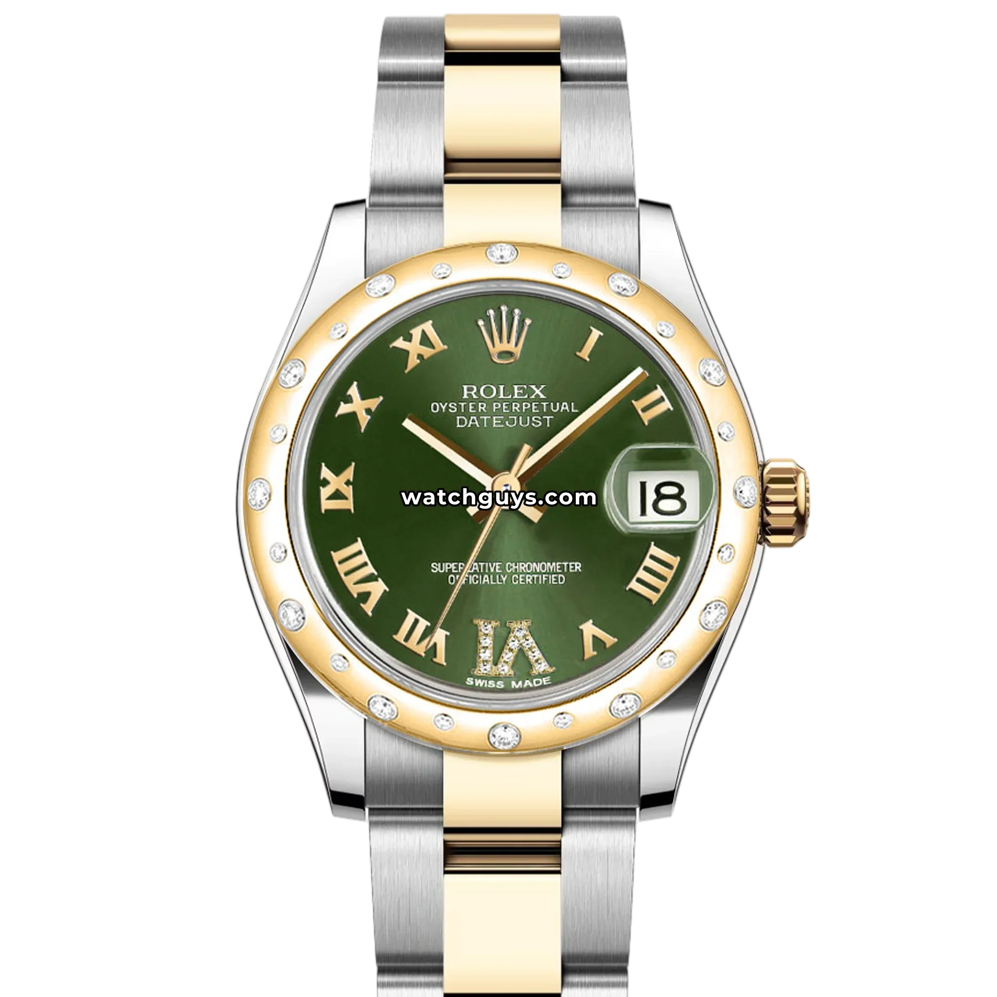 Rolex Datejust 178343 Green Diamond Oyster