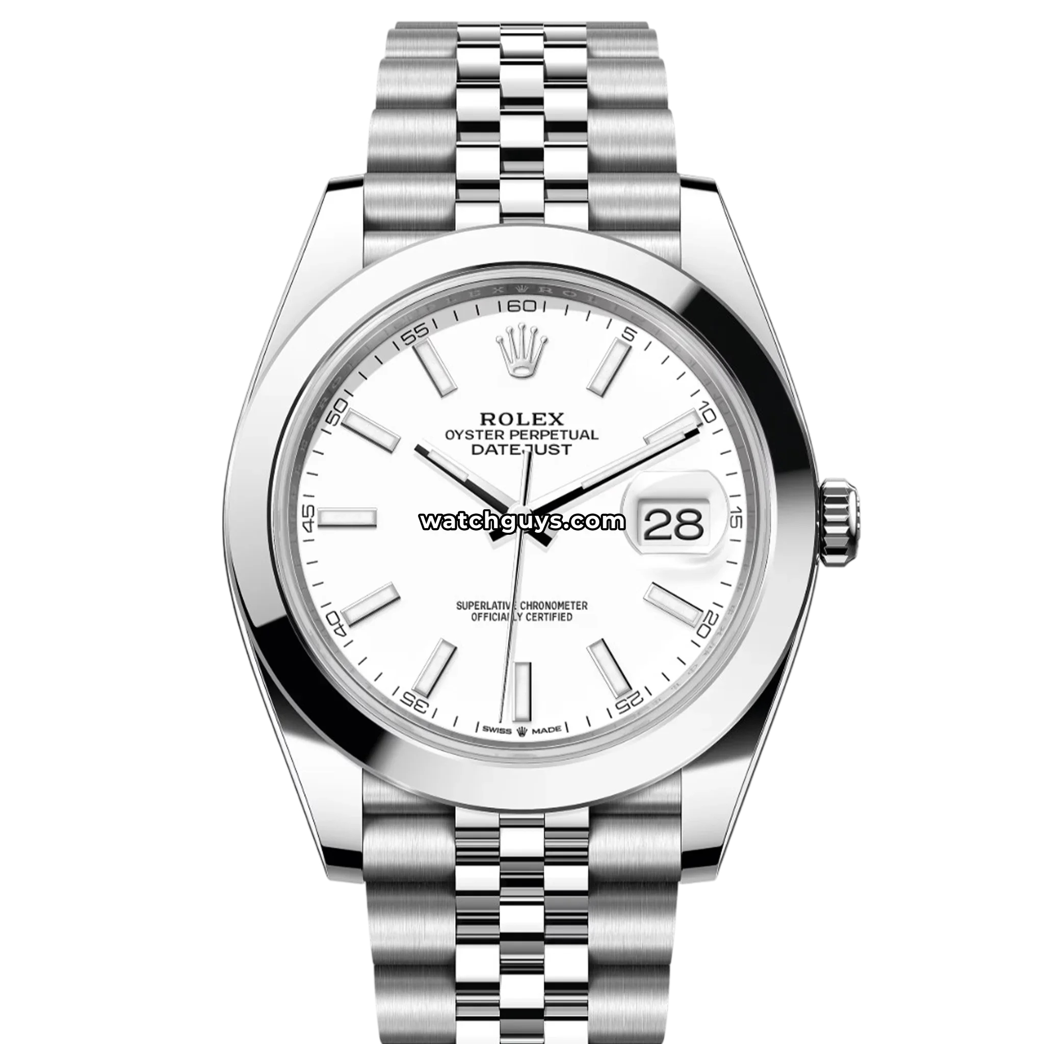 Rolex Datejust 126300 White Index Jubilee