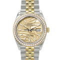 Rolex Datejust 126283RBR Palm Motif Champagne Diamond