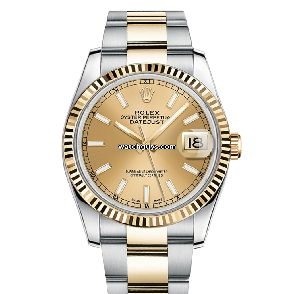 Rolex Datejust 116233 Champagne Index Oyster