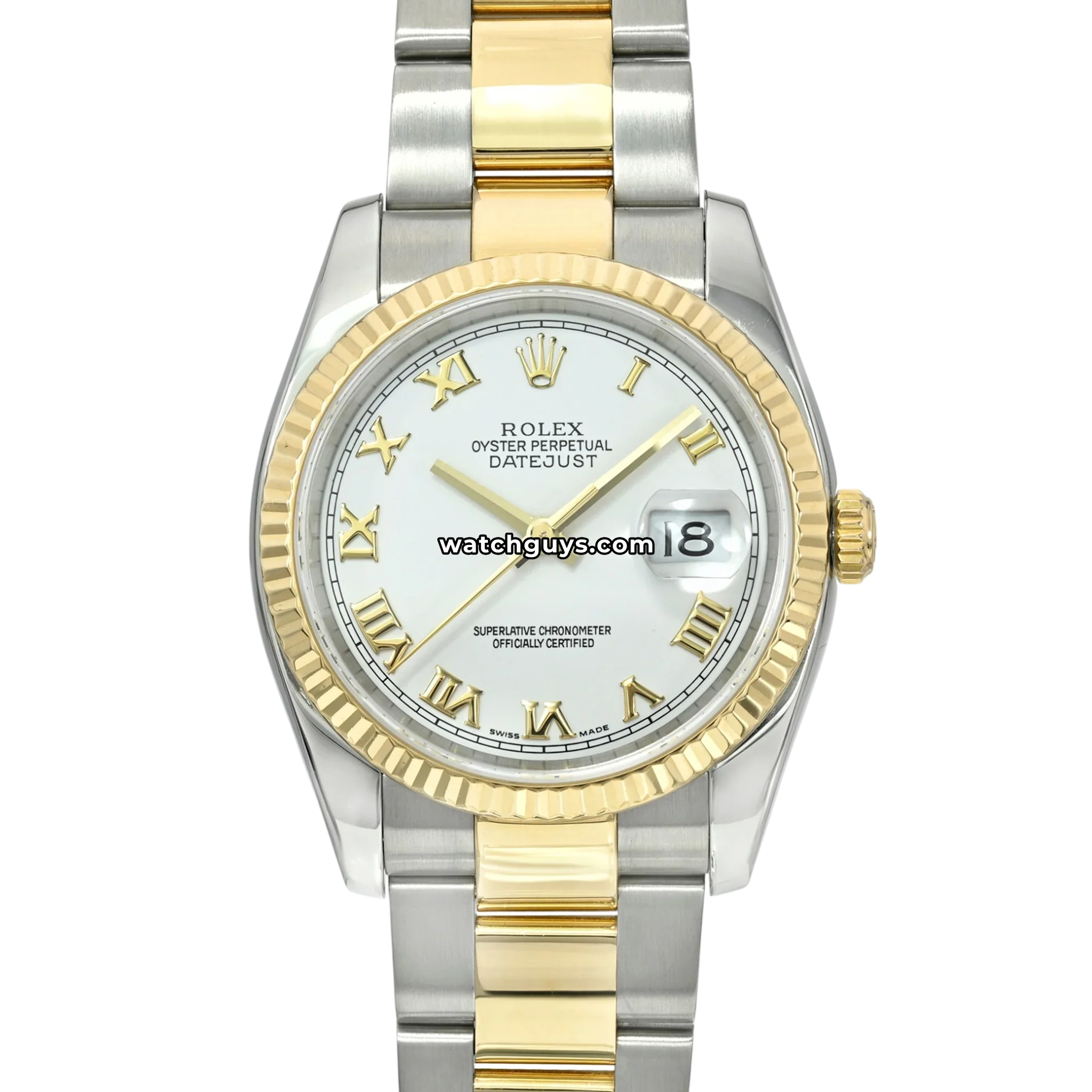 Rolex Datejust 116233 White Roman Oyster