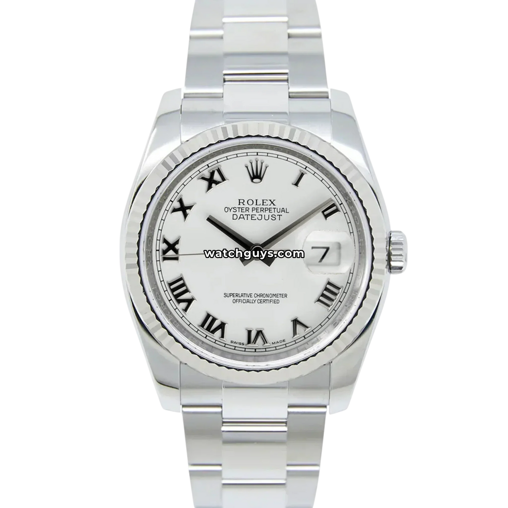 Rolex Datejust 116234 White Roman Oyster