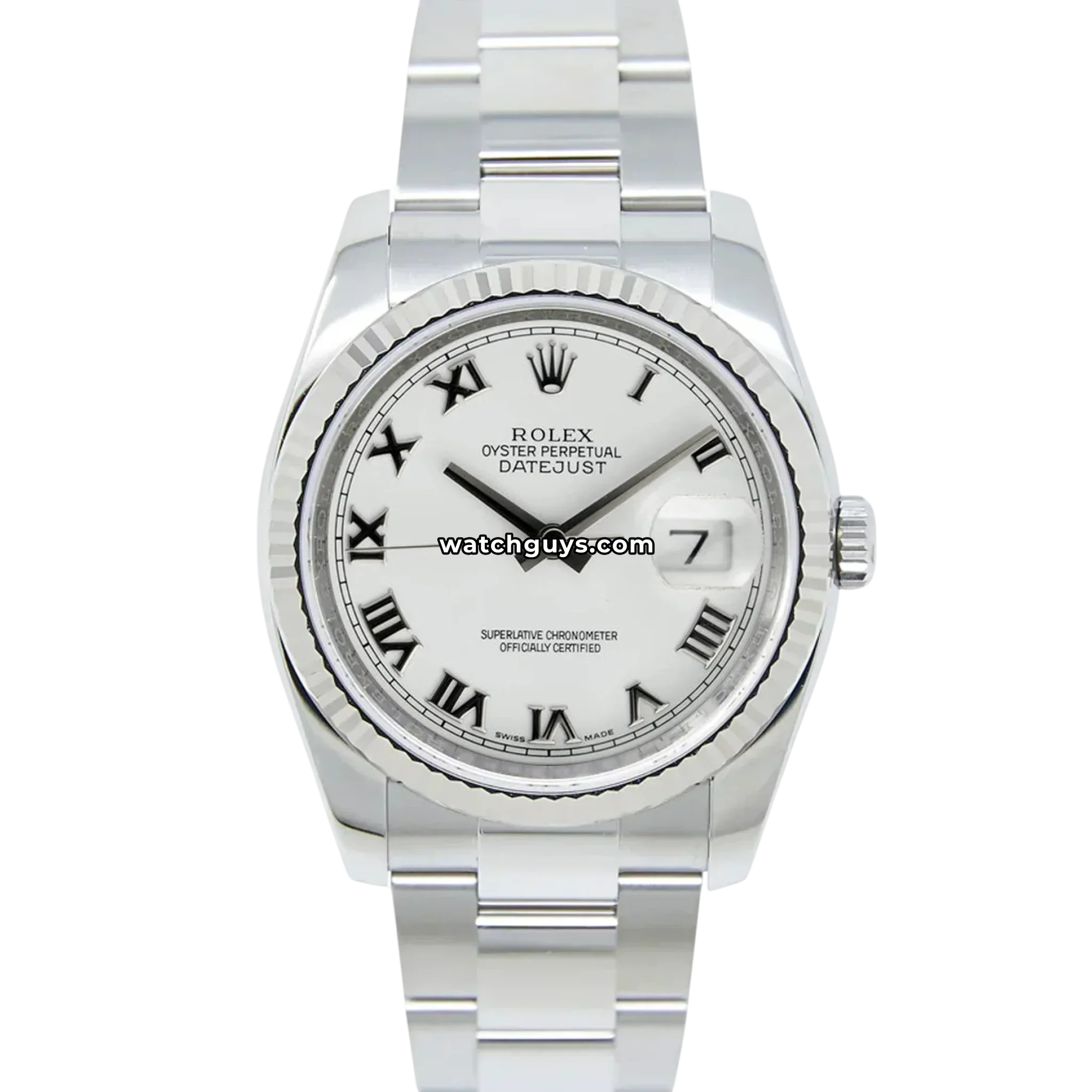 Rolex Datejust 116234 White Roman Oyster