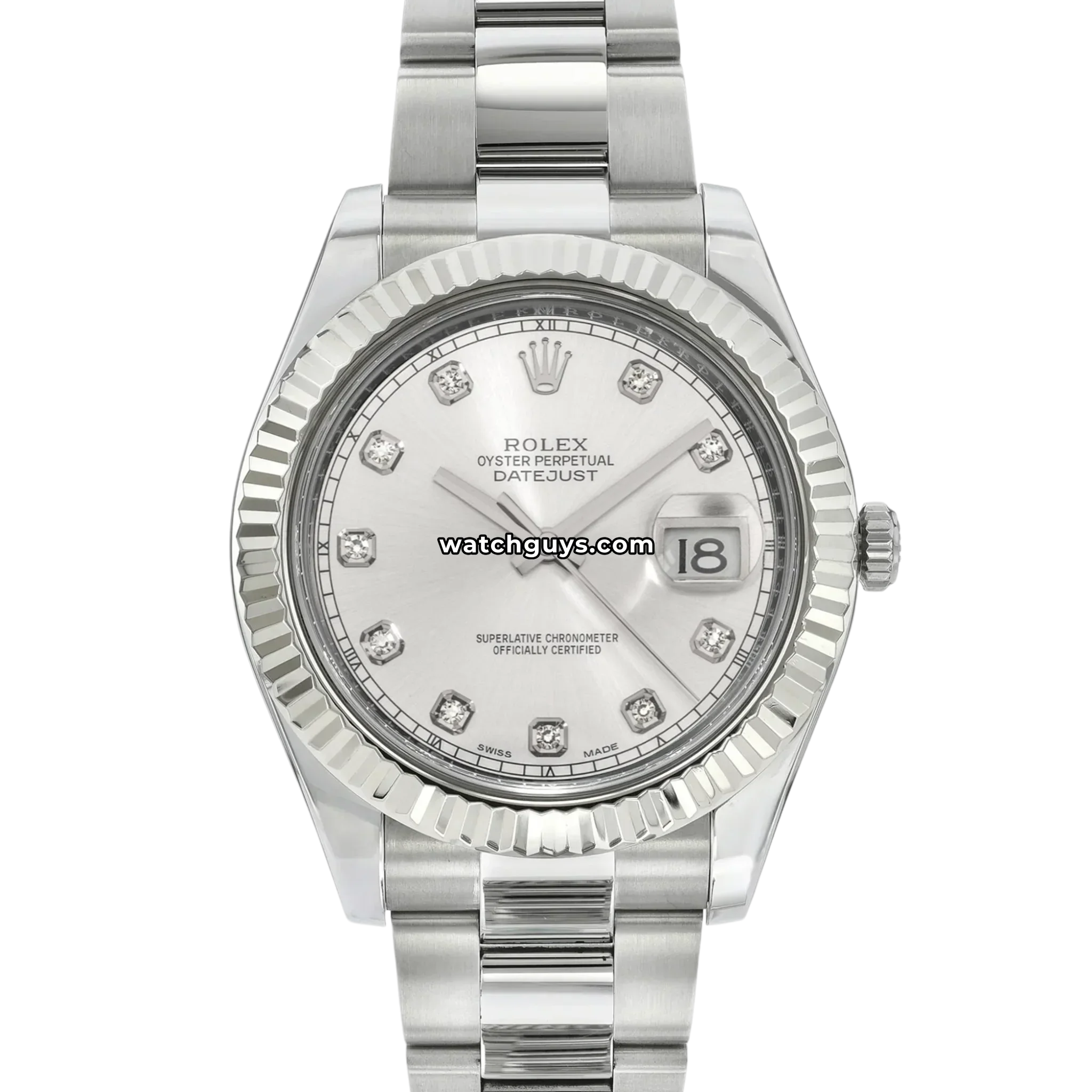 Rolex Datejust 116334 Silver Diamond