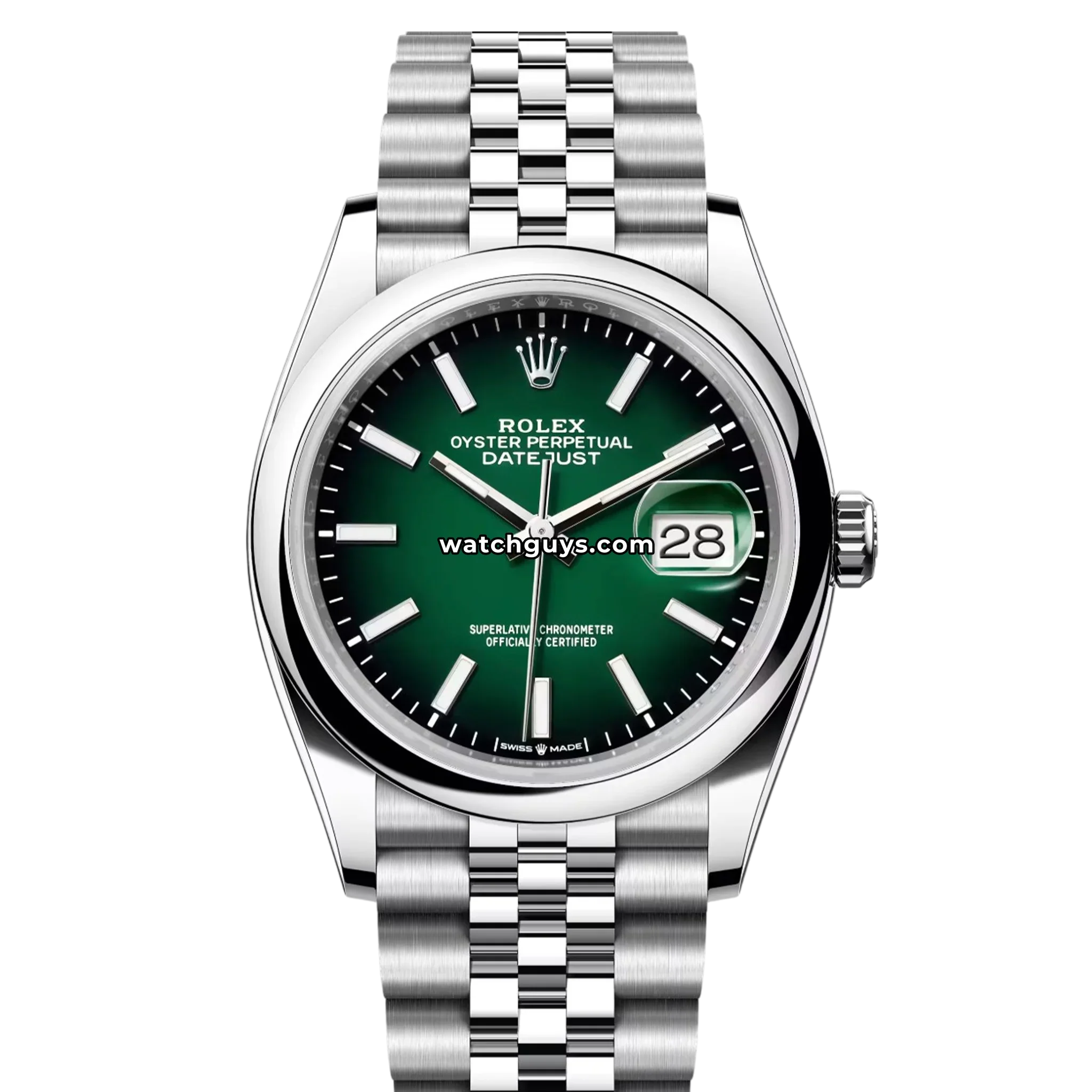 Rolex Datejust 126200 Green "Ombre" Jubilee