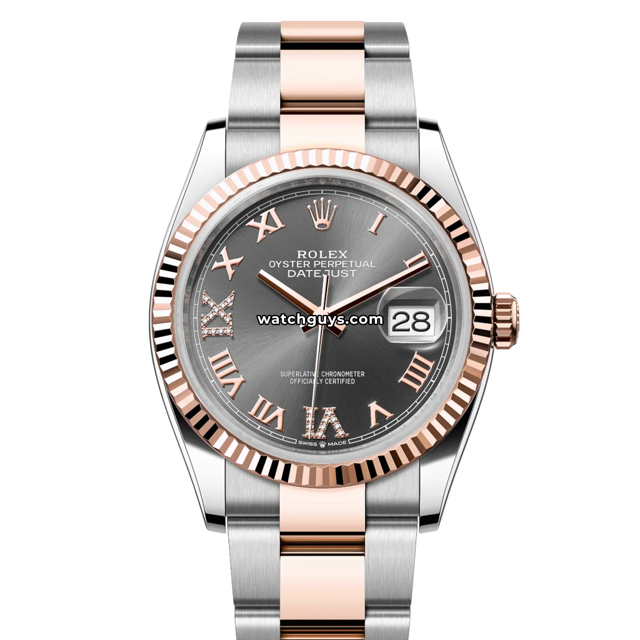 Rolex Datejust 126231 Slate Roman Diamond Oyster