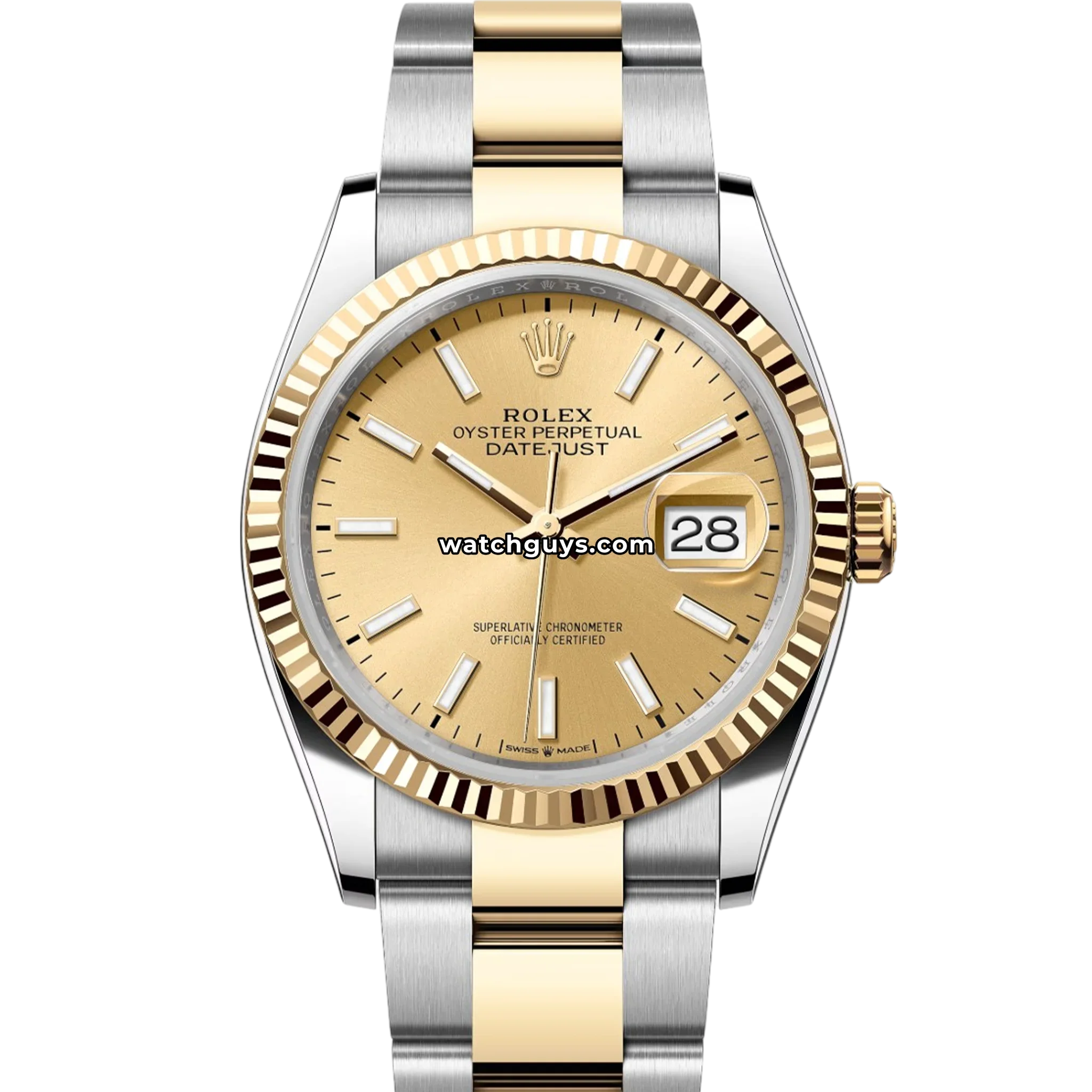 Rolex Datejust 126233 Champagne Index Oyster