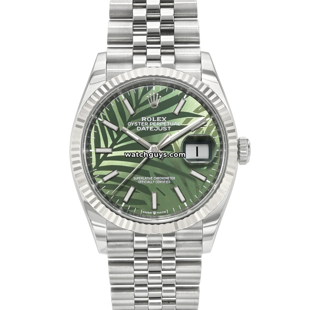Rolex Datejust 126234 Green Palm Motif Jubilee