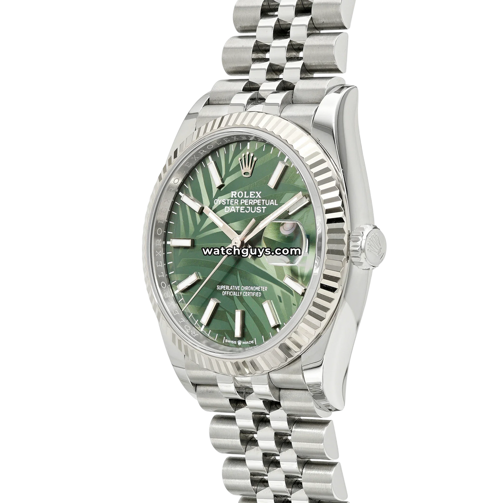 Rolex Datejust 126234 Green Palm Motif Jubilee
