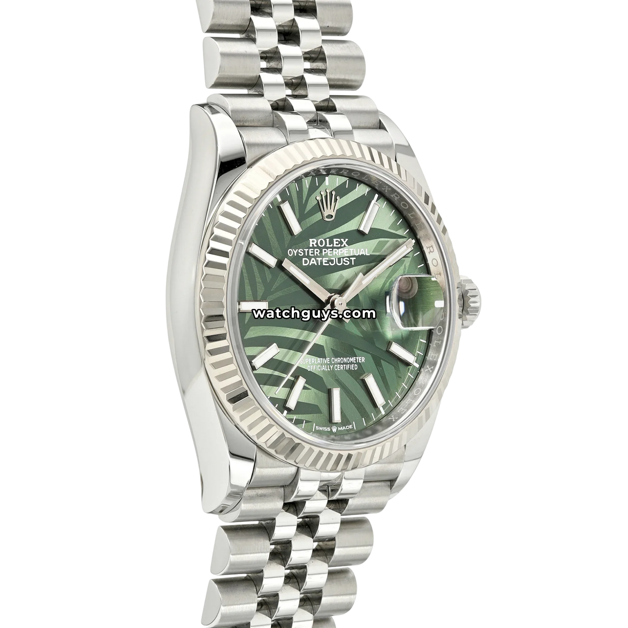 Rolex Datejust 126234 Green Palm Motif Jubilee