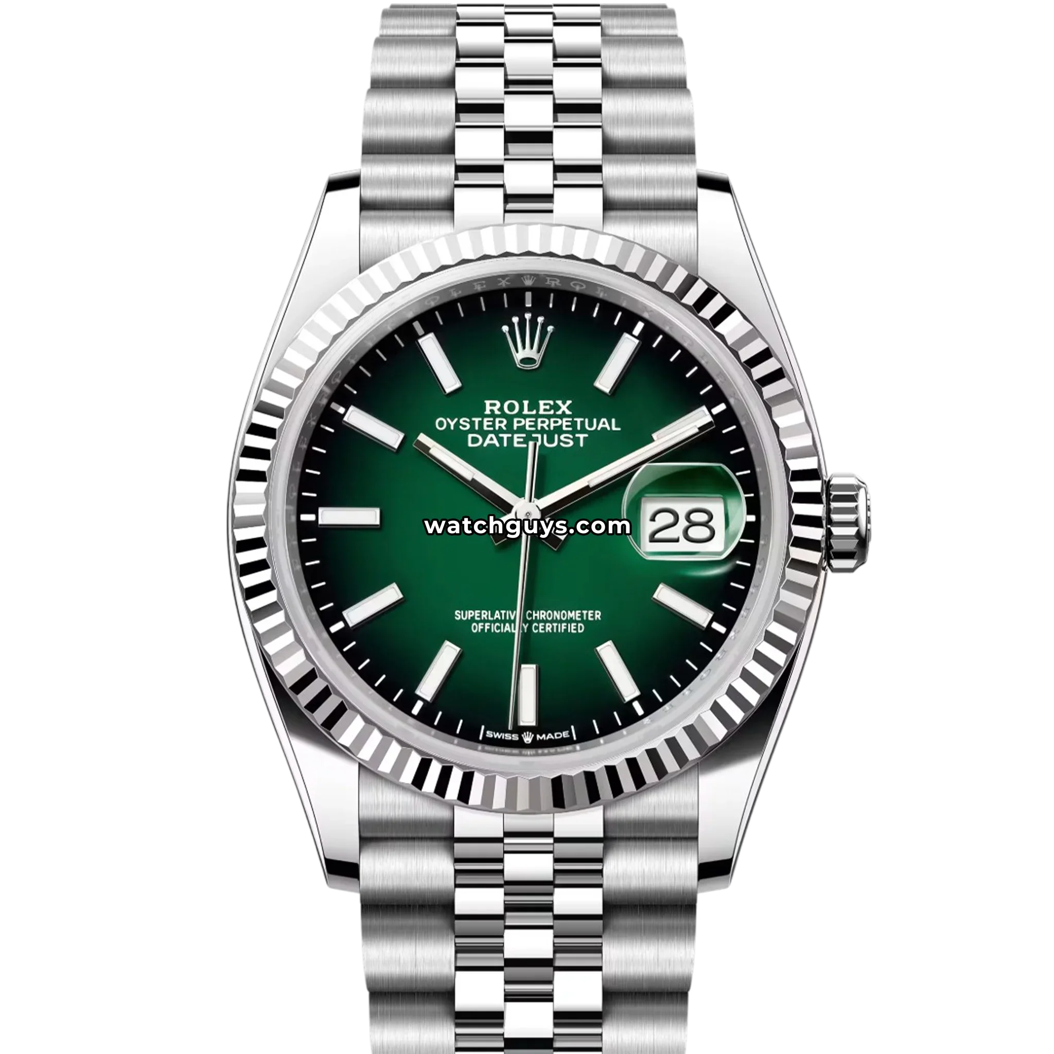 Rolex Datejust 126234 Green "Ombre" Jubilee