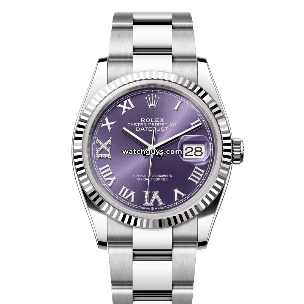 Rolex Datejust 126234 Purple Aubergine Diamond Oyster
