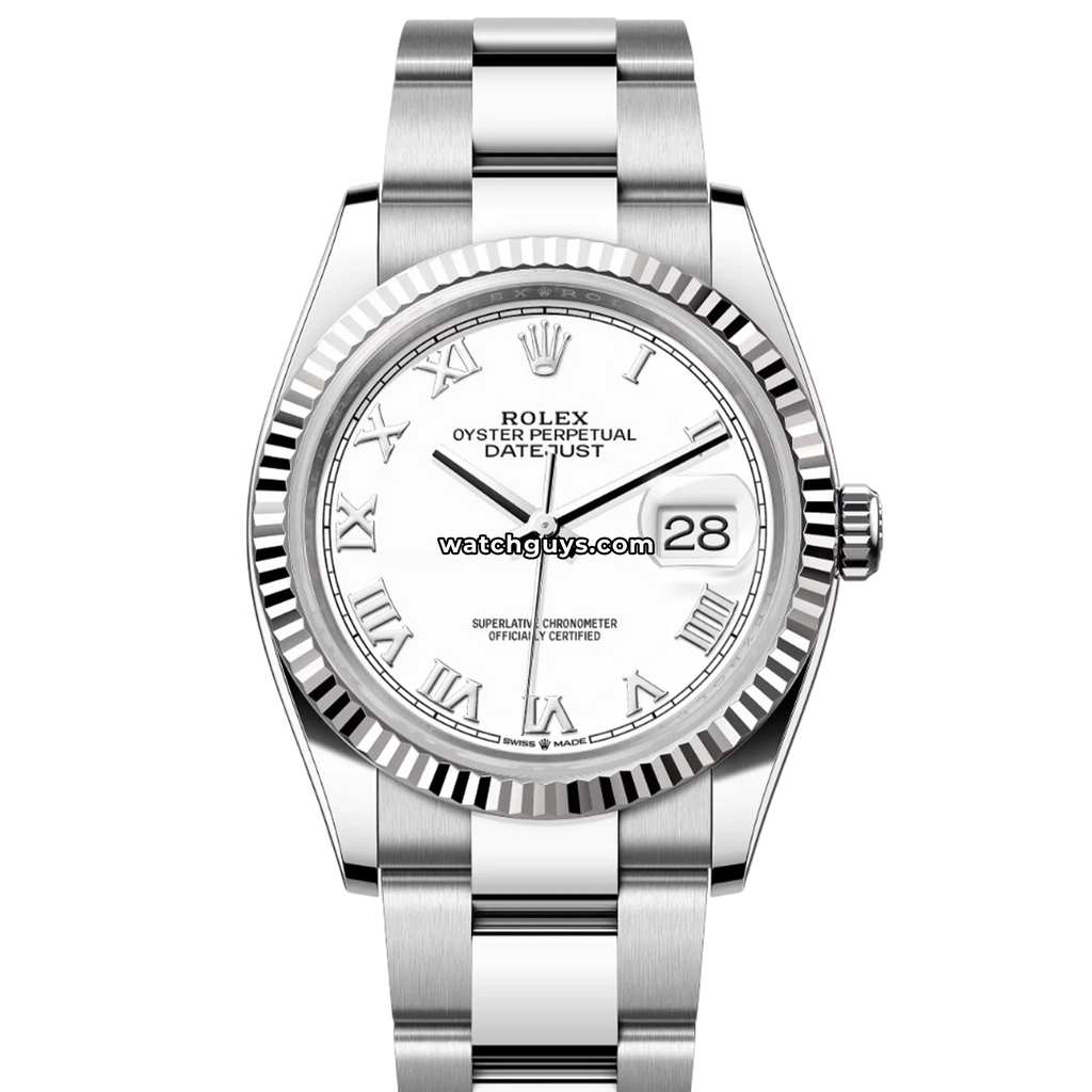Rolex Datejust 126234 White Roman Stainless Steel Oyster
