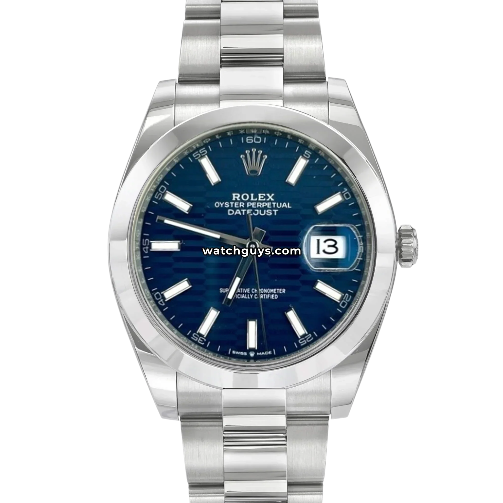 Rolex Datejust 126300 Blue Motif Index
