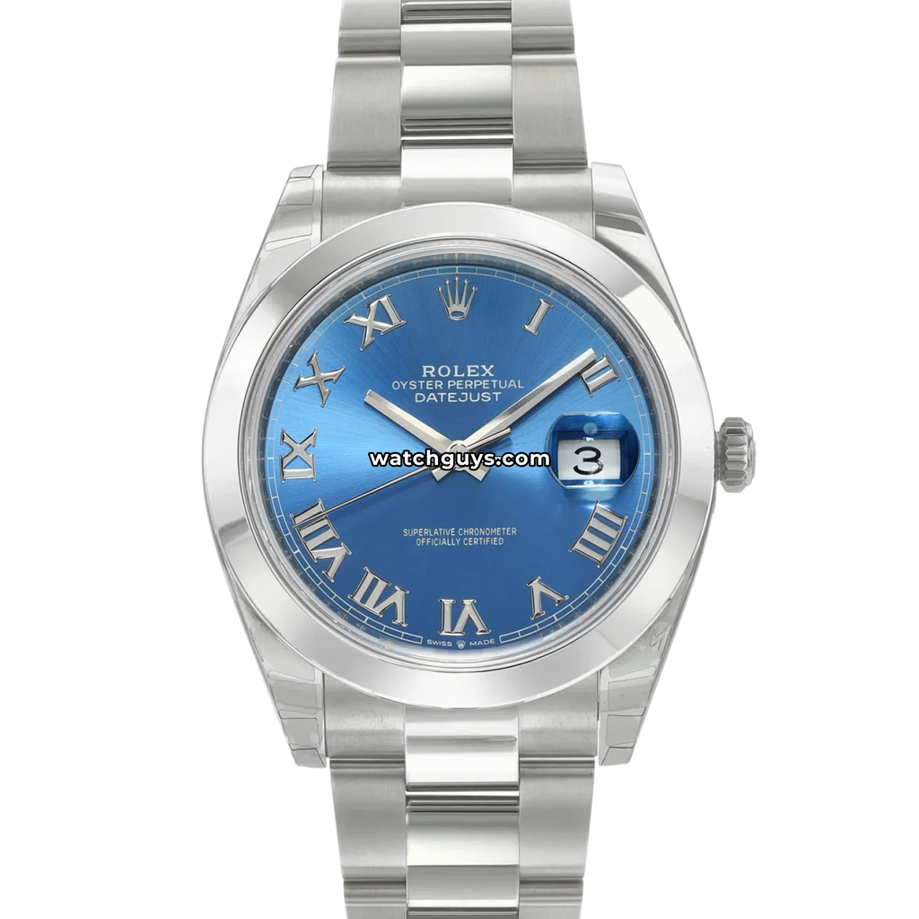 Rolex Datejust 126300 Azzurro Blue Roman Oyster