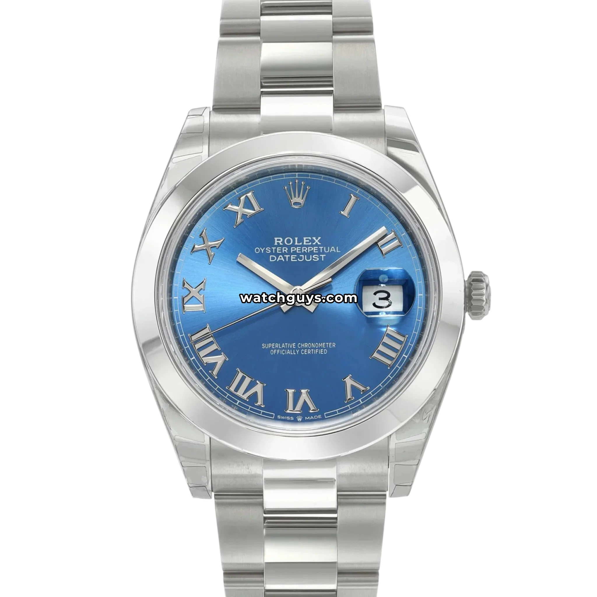 Rolex Datejust 126300 Azzurro Blue Roman Oyster