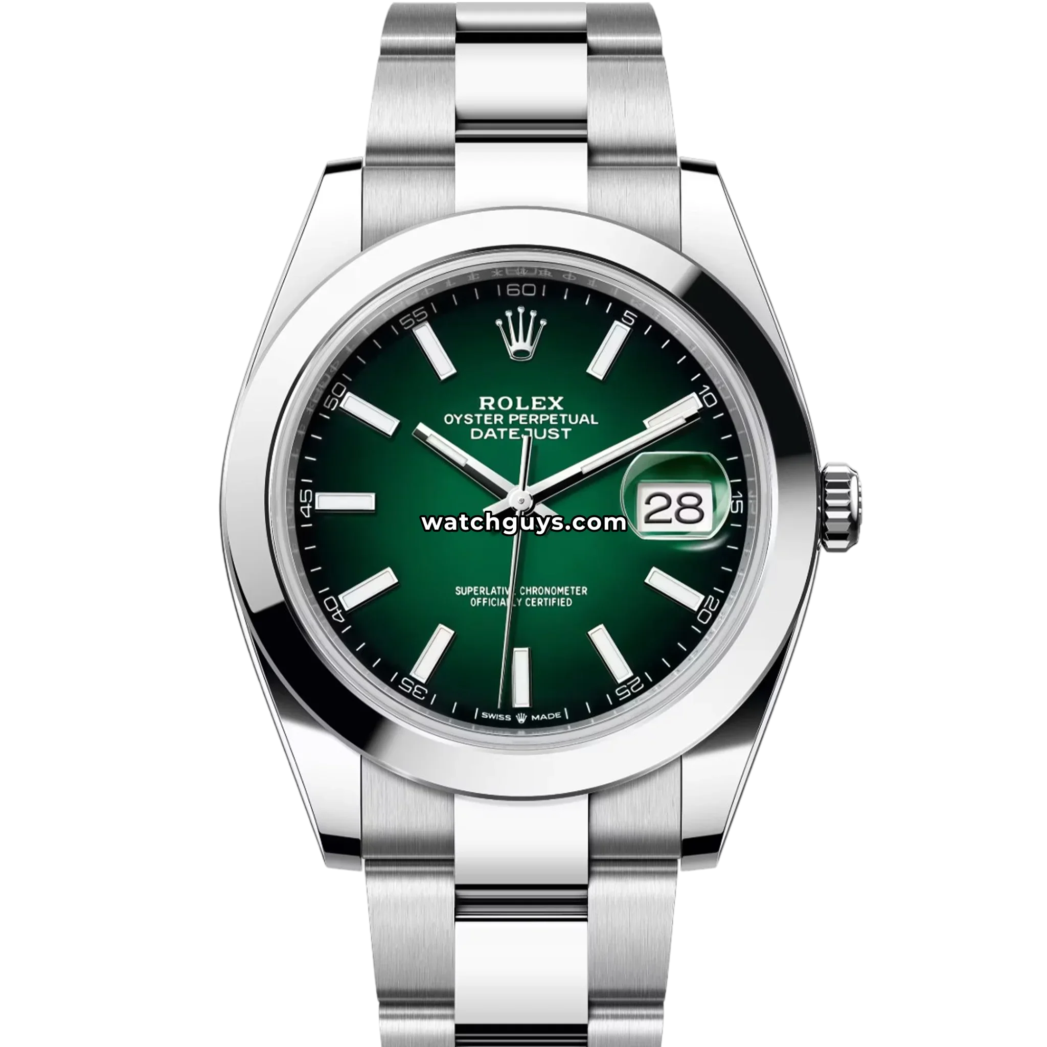 Rolex Datejust 126300 Green "Ombre" Oyster