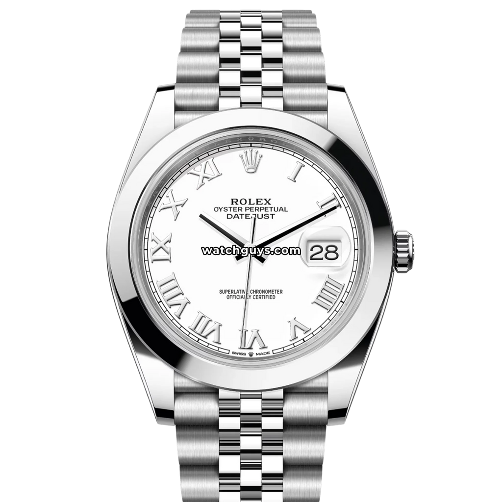 Rolex Datejust 126300 White Roman Jubilee