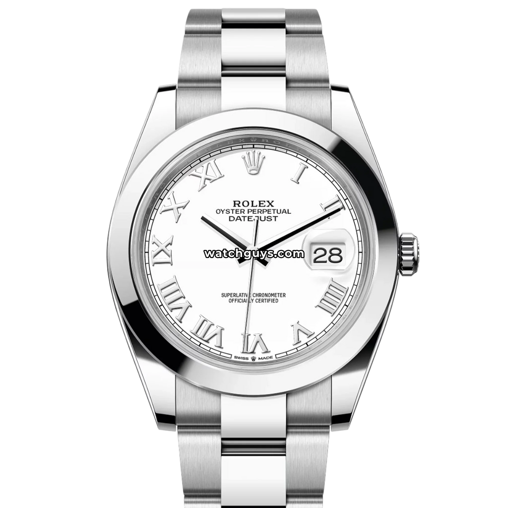 Rolex Datejust 126300 White Roman Oyster