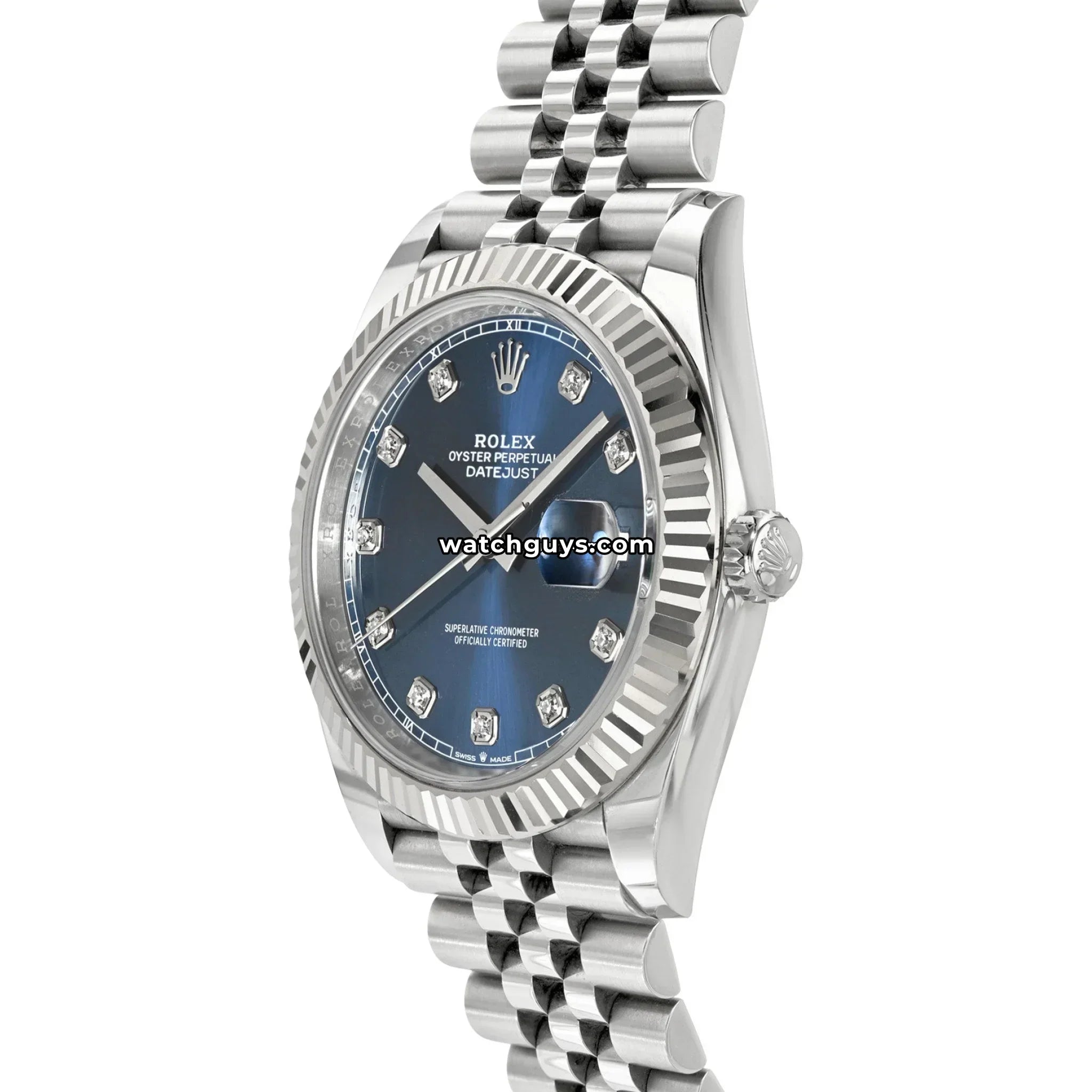 Rolex Datejust 126334 Blue Diamond Stainless Steel Jubilee