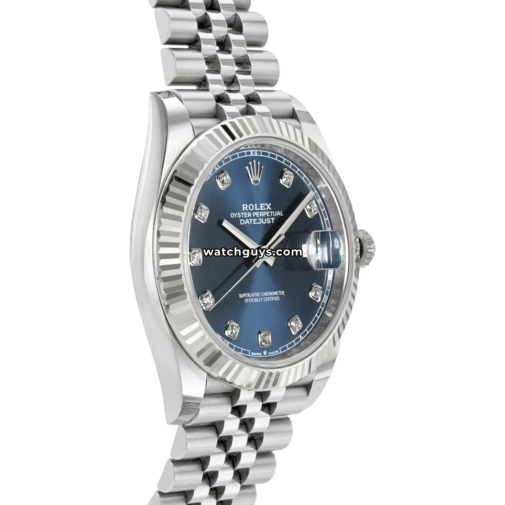 Rolex Datejust 126334 Blue Diamond Stainless Steel Jubilee
