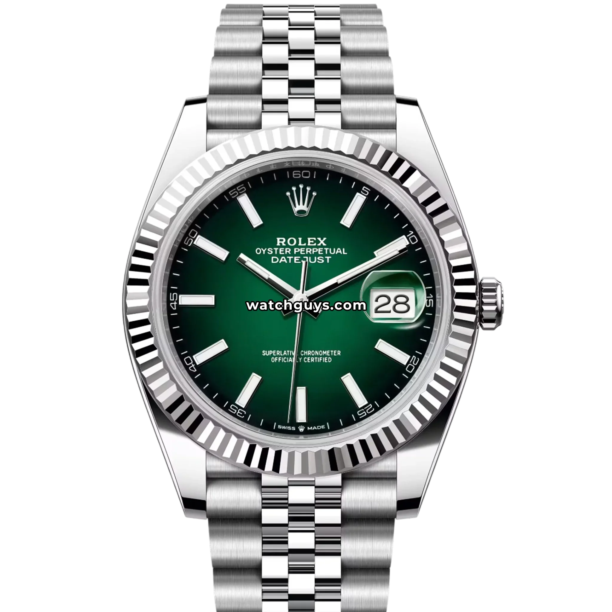 Rolex Datejust 126334 Green "Ombre" Jubilee