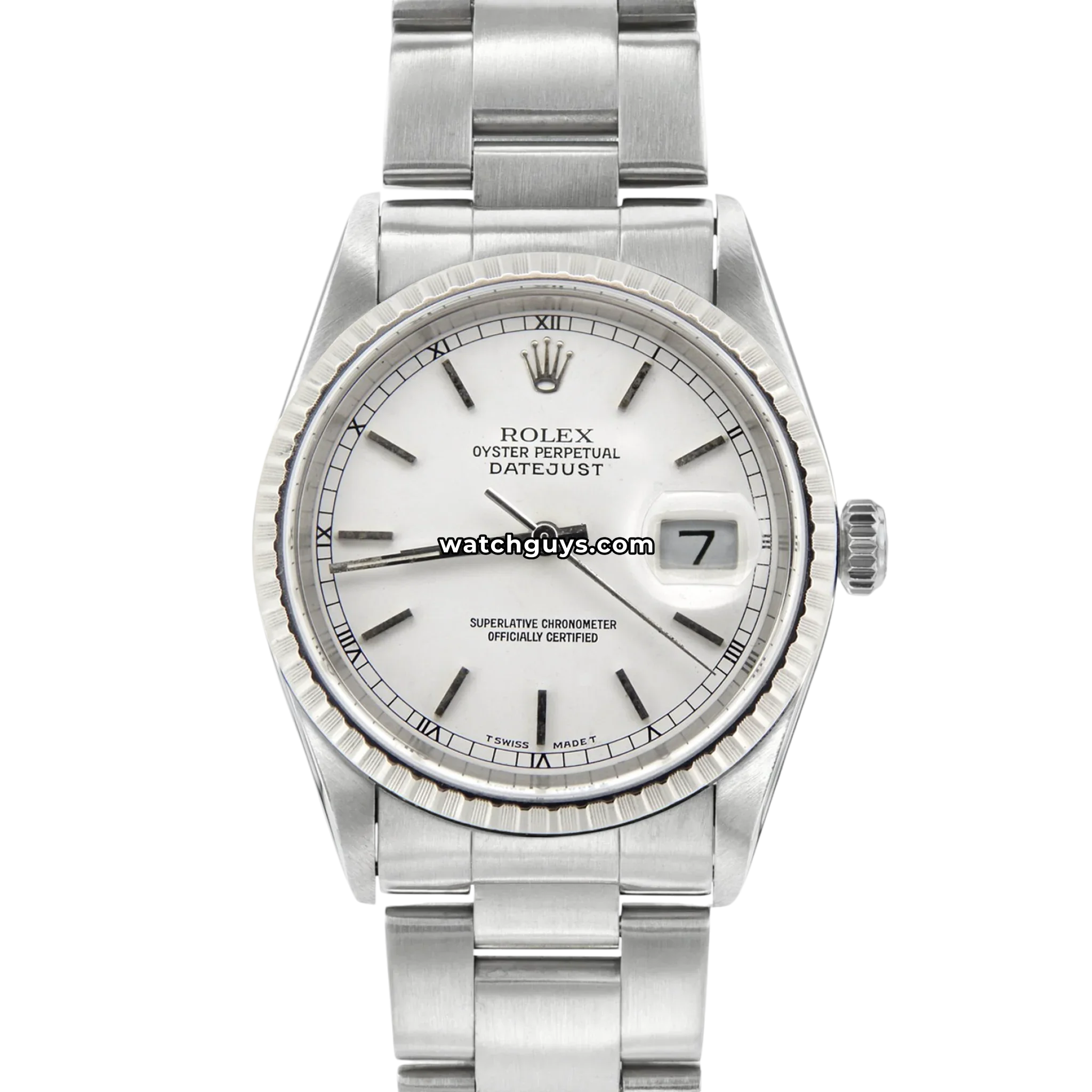 Rolex Datejust 16220 White Index Oyster