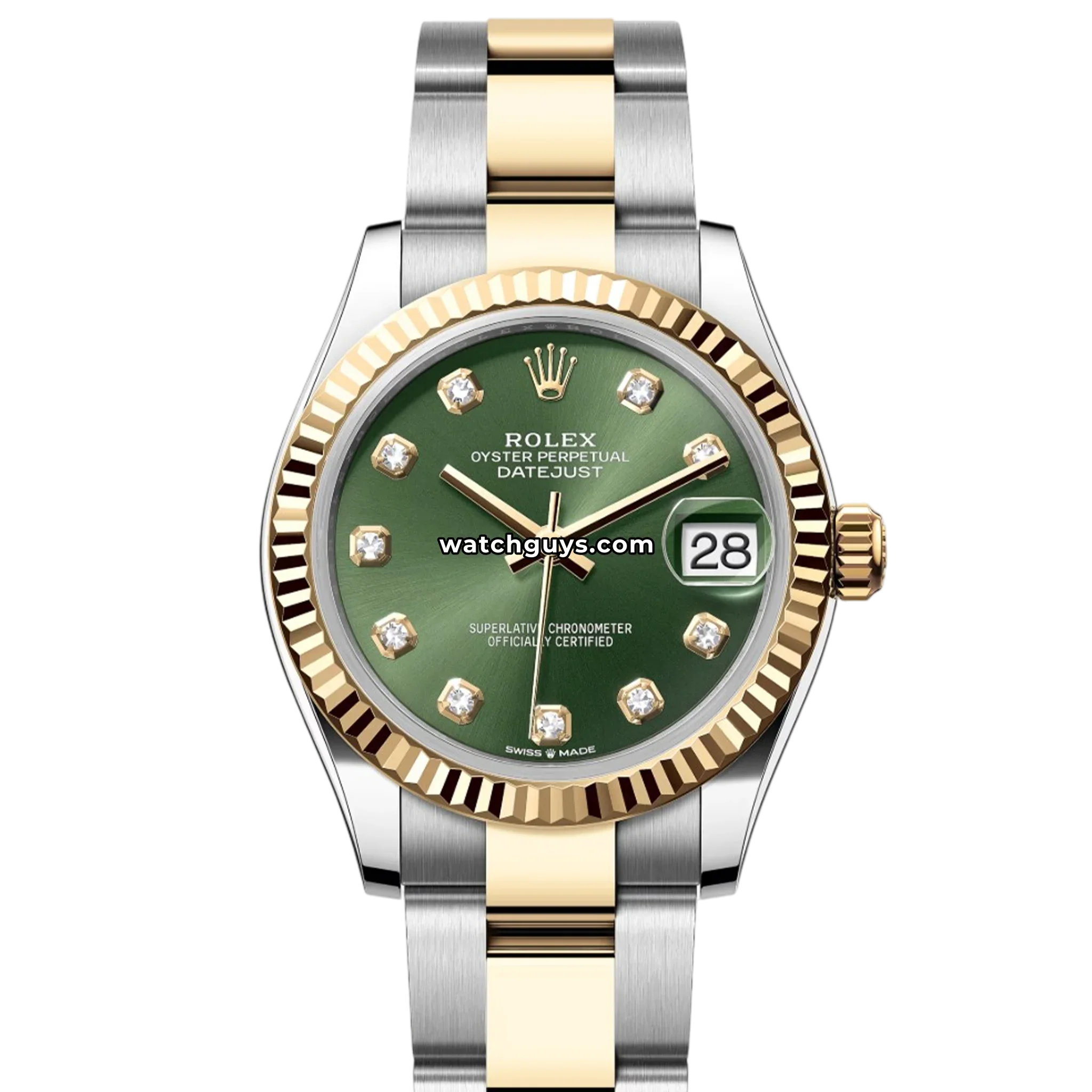Rolex Datejust 278273 Green Diamond Oyster