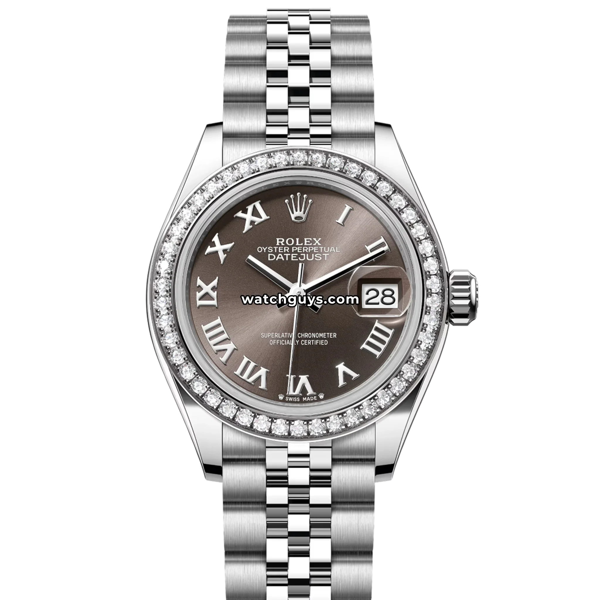 Rolex Datejust 279384RBR Dark Grey Roman Jubilee