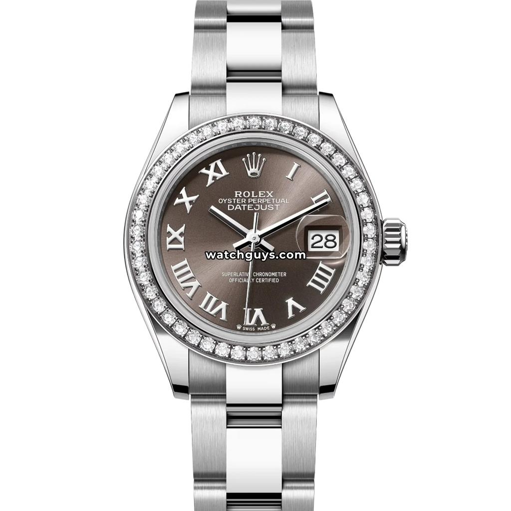 Rolex Datejust 279384RBR Dark Grey Roman Oyster