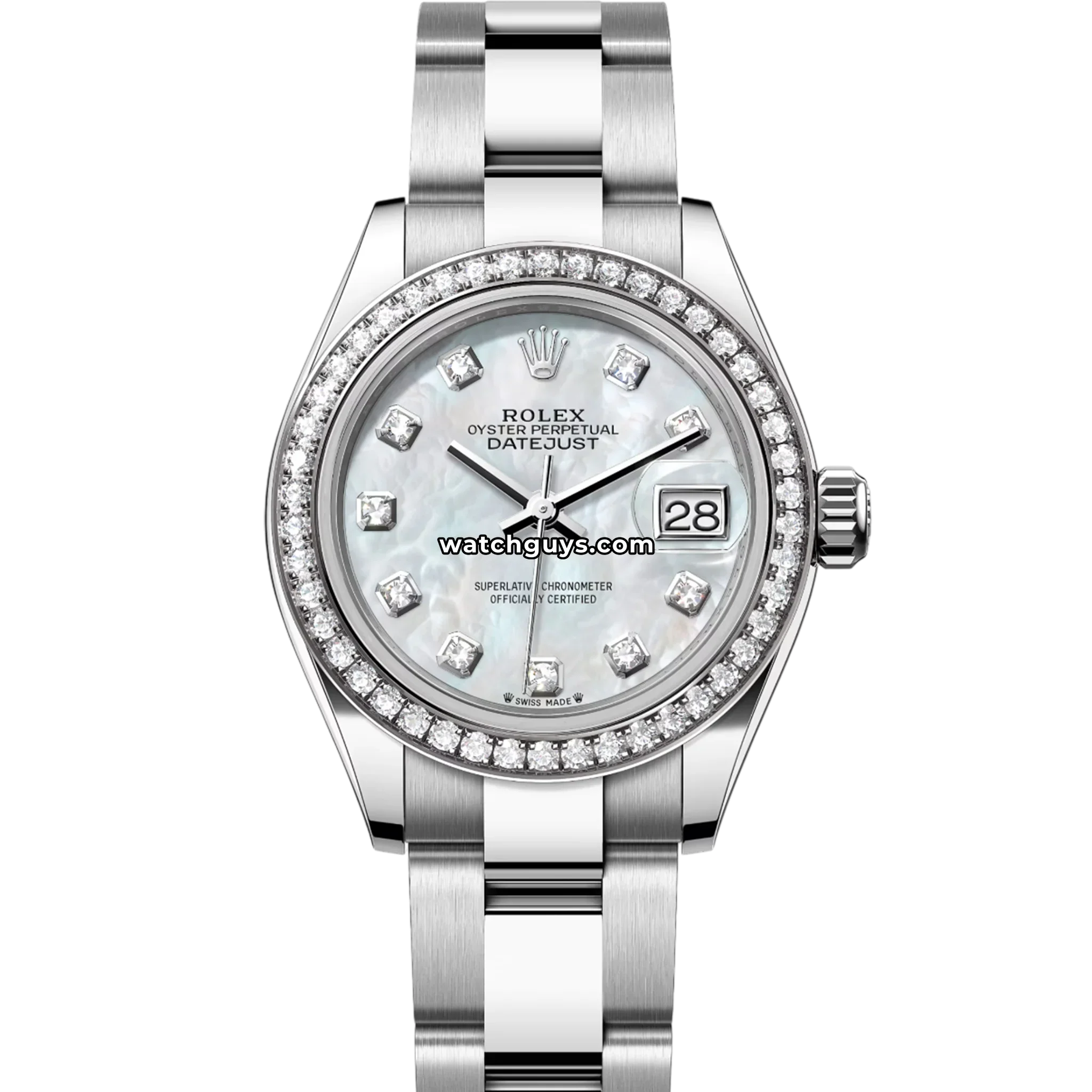 Rolex Datejust 279384RBR Mother of Pearl Diamond Oyster
