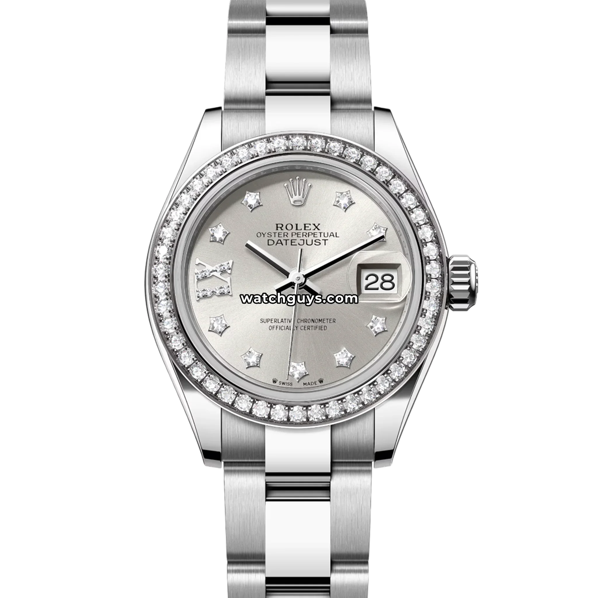 Rolex Datejust 279384RBR Silver Diamond Star Oyster