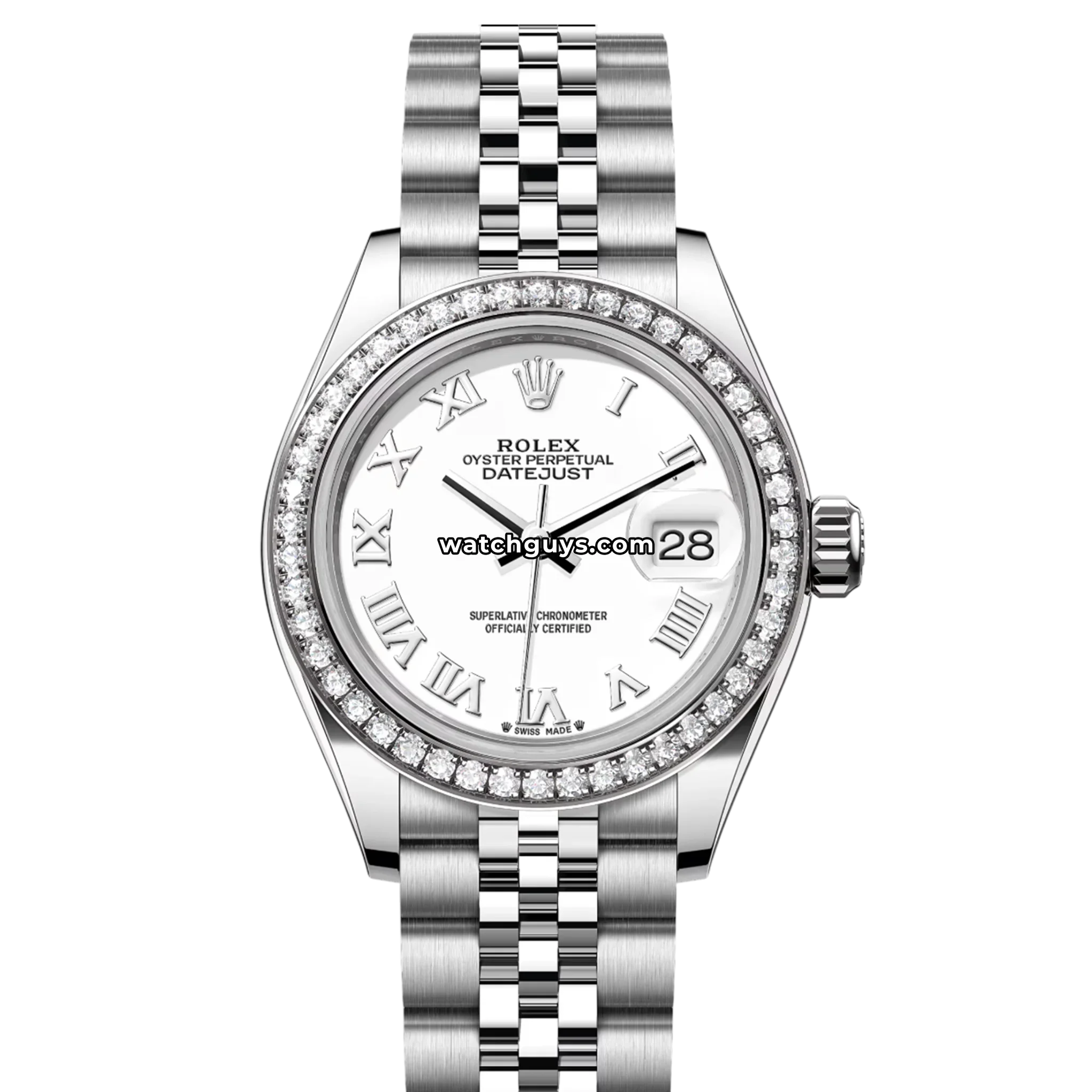 Rolex Datejust 279384RBR White Roman Jubilee