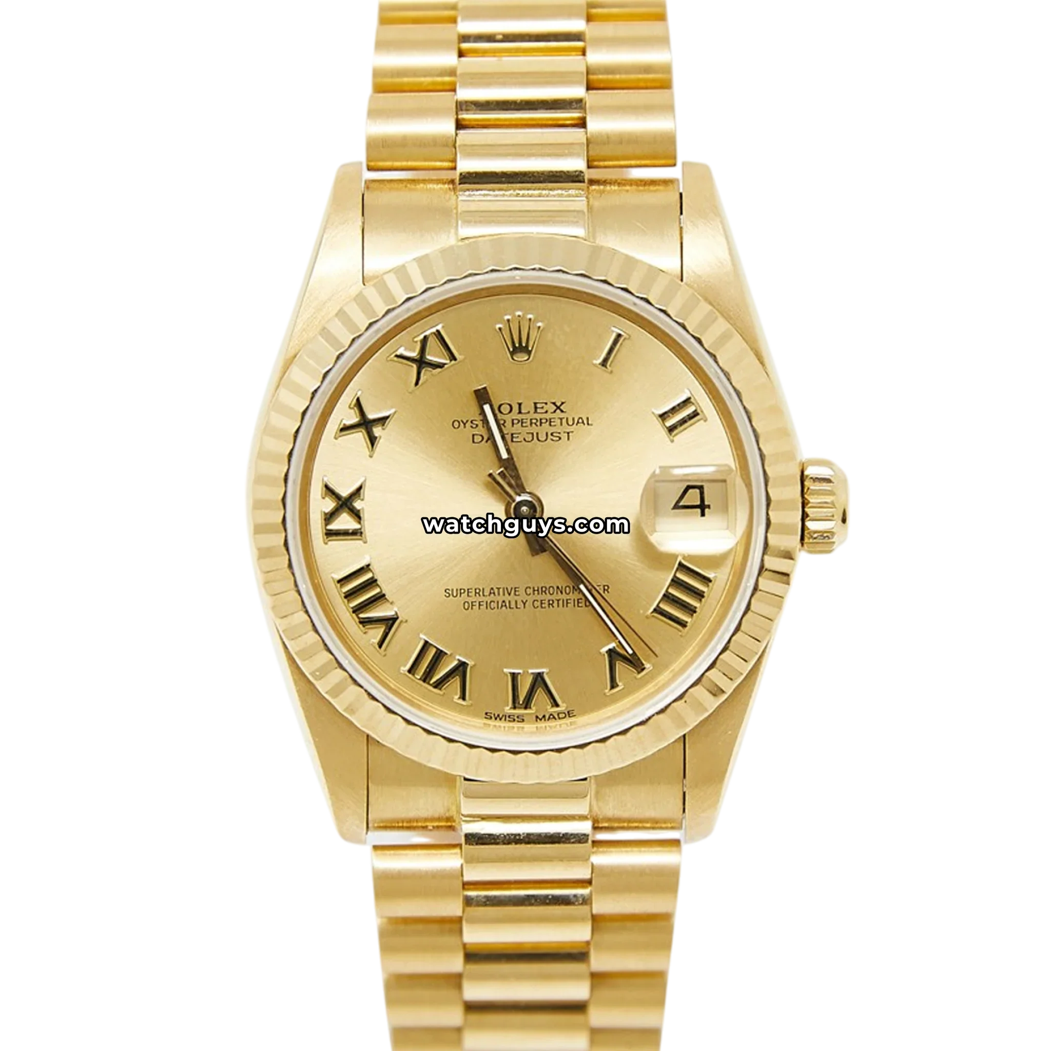 Rolex Datejust 68278 Champagne Roman President