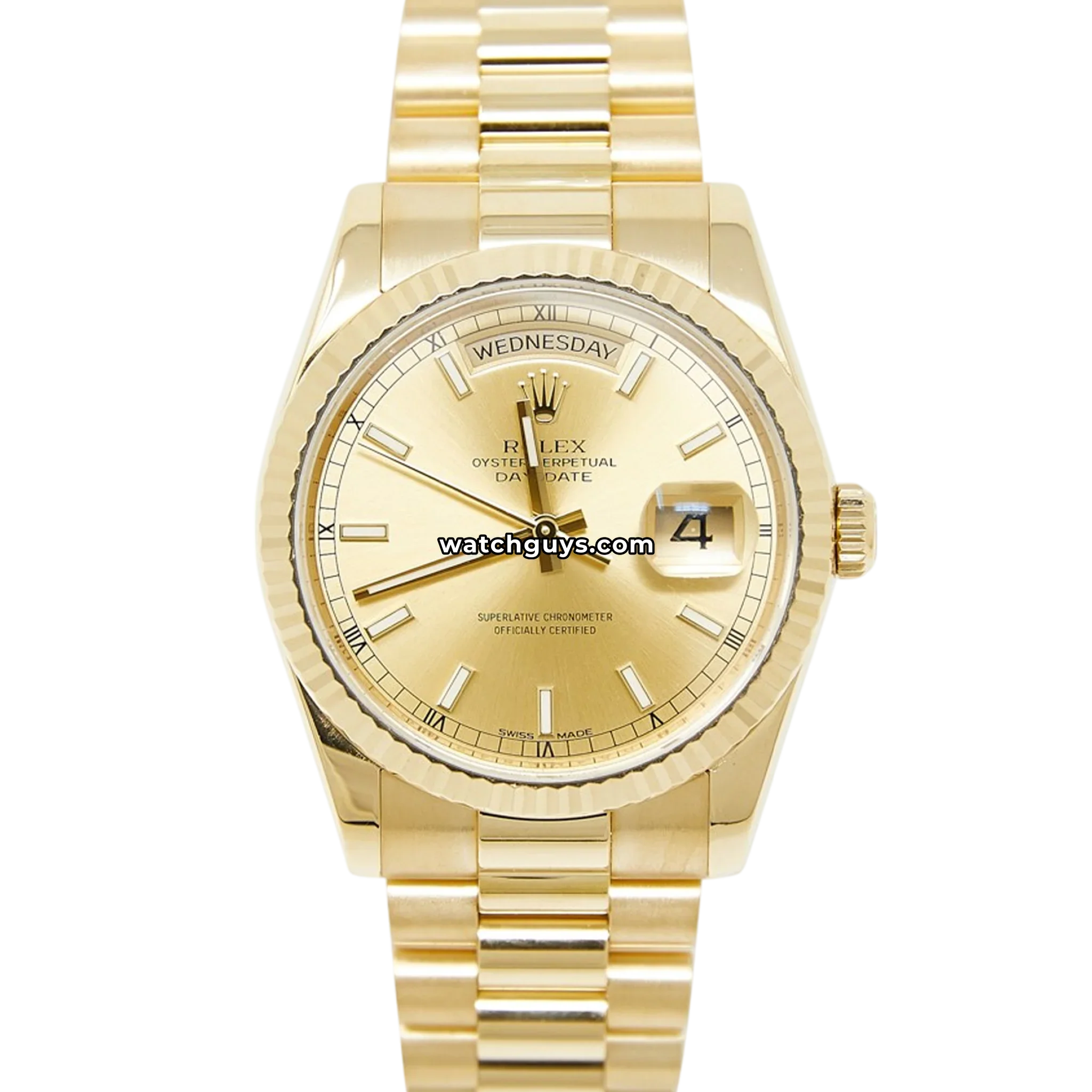 Rolex Day-Date 118238 Champagne Index President