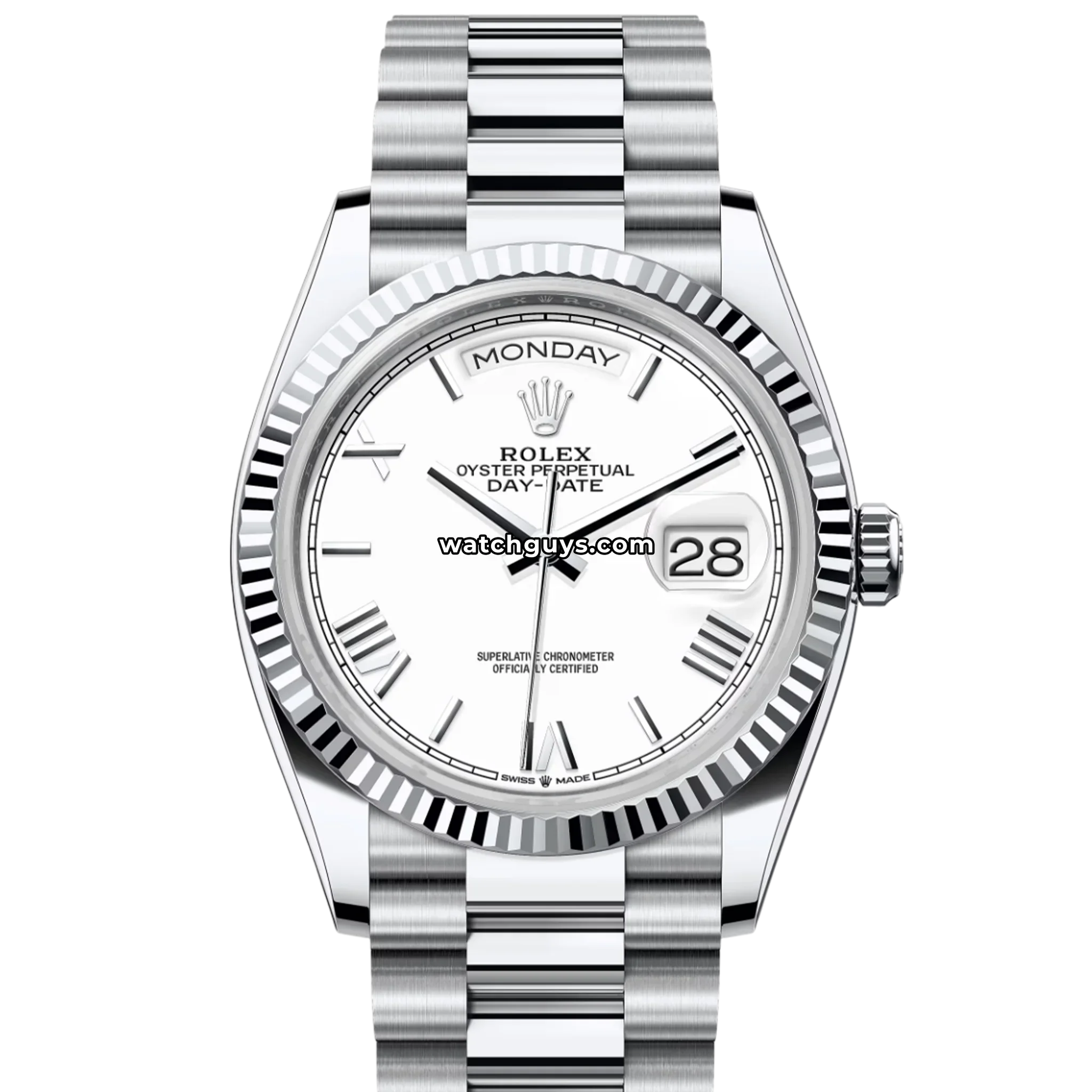 Rolex Day-Date 128236 Platinum White Roman President