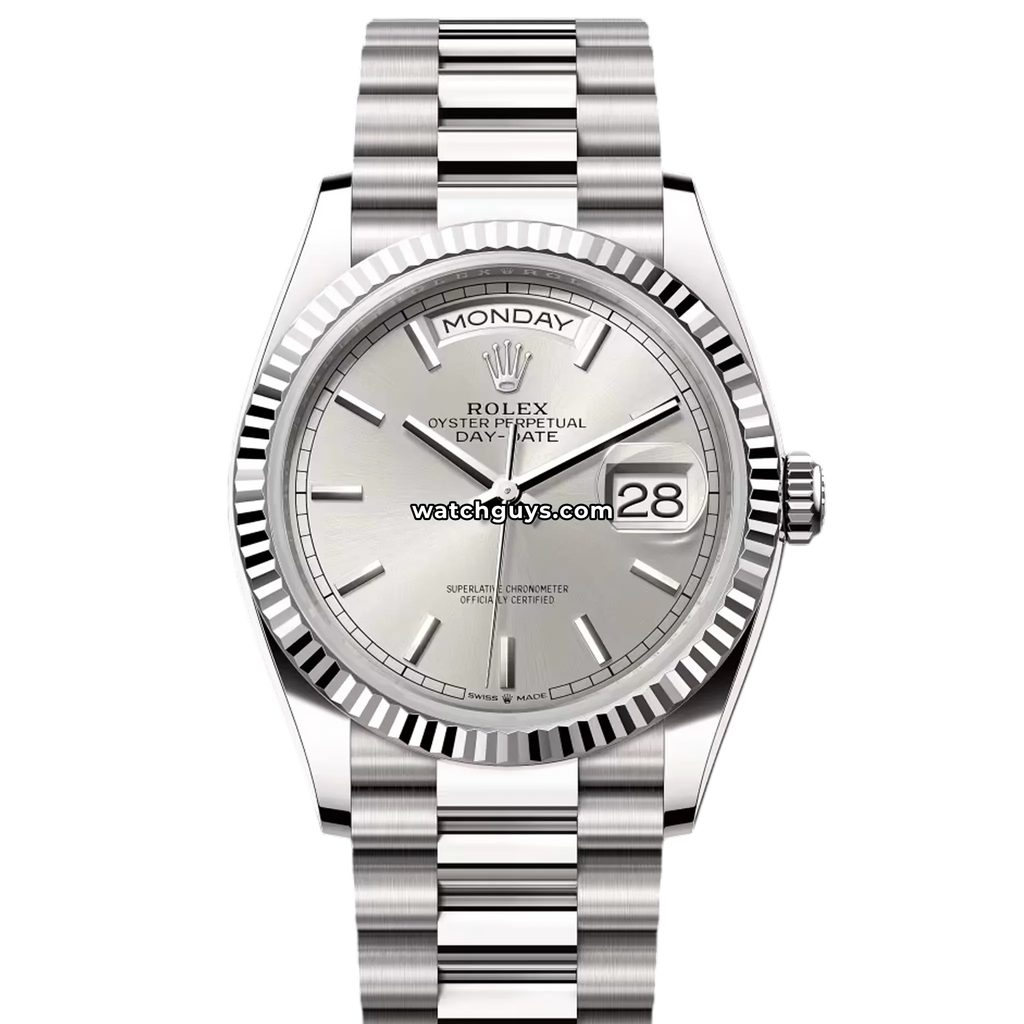 Rolex Day-Date 128239 Silver Index President