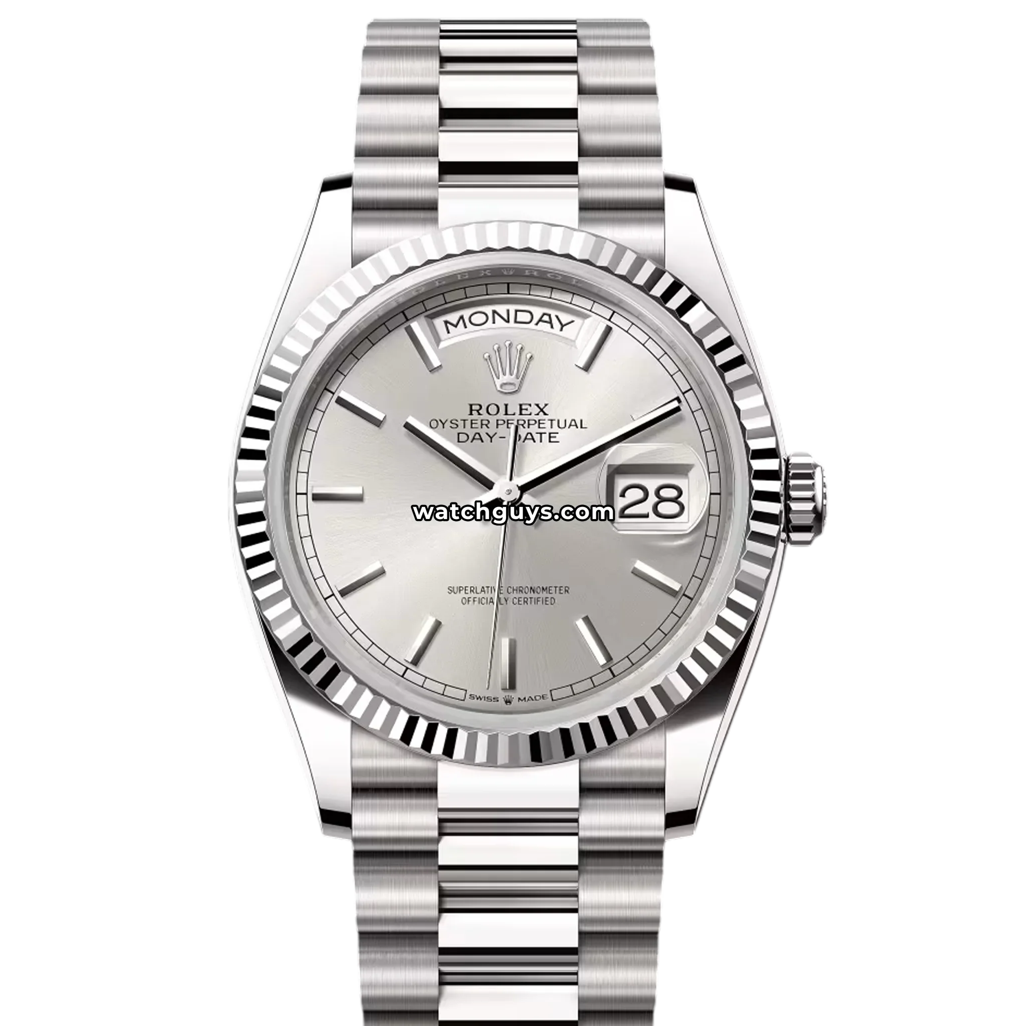 Rolex Day-Date 128239 Silver Index President