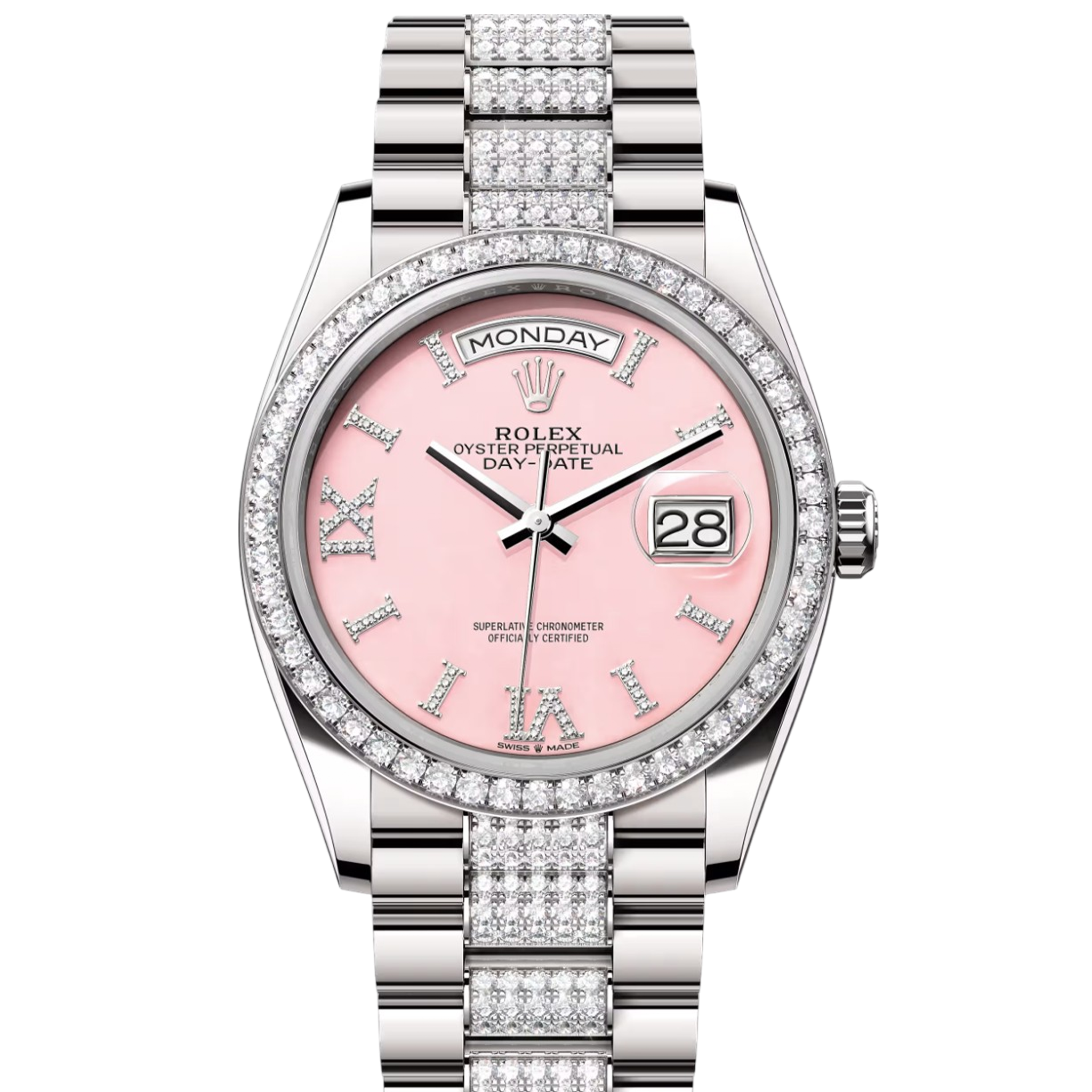 Rolex Day-Date 128349RBR Pink Roman Diamond