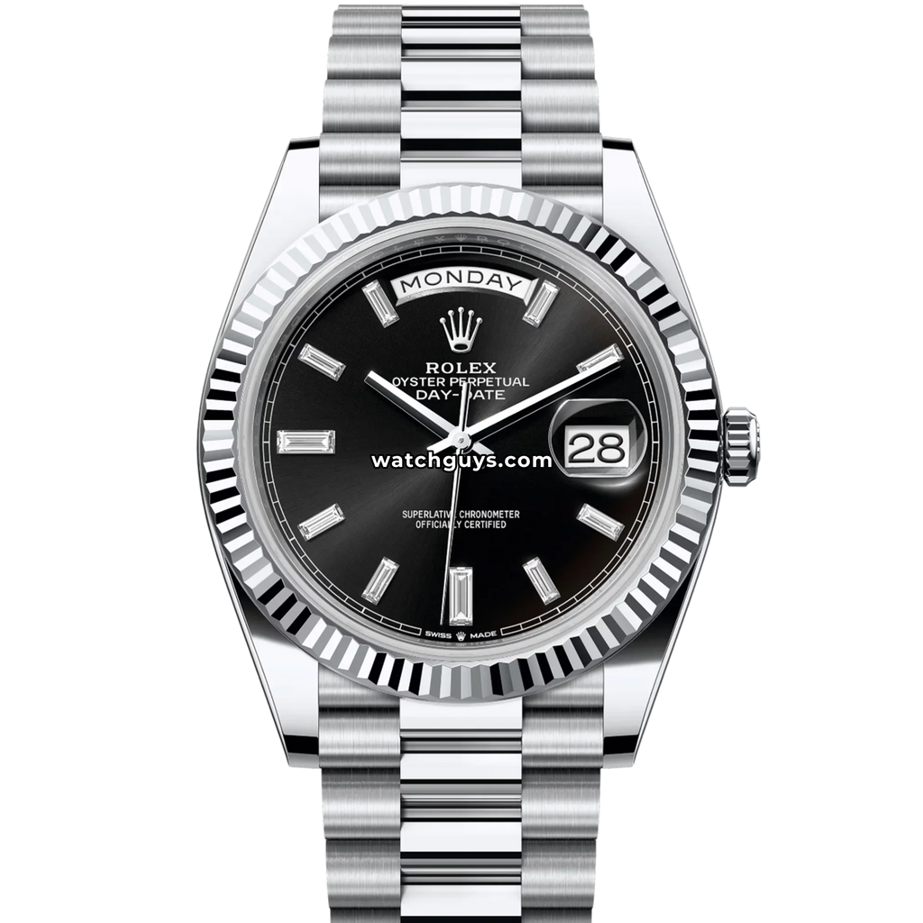 Rolex Day-Date 228236 Platinum Black Diamond President