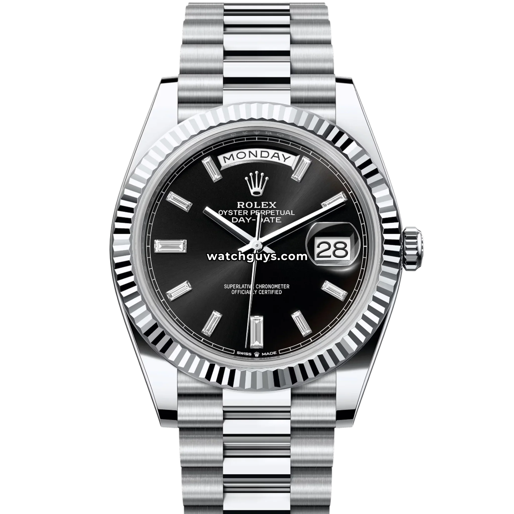 Rolex Day-Date 228236 Platinum Black Diamond President