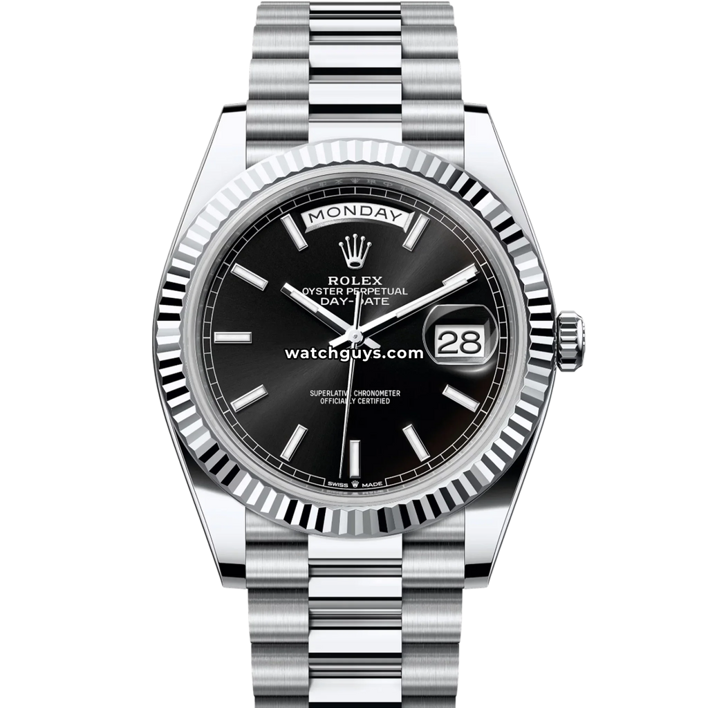 Rolex Day-Date 228236 Platinum Black Index President