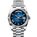 Rolex Day-Date 228236 Platinum Blue Ombre Roman President